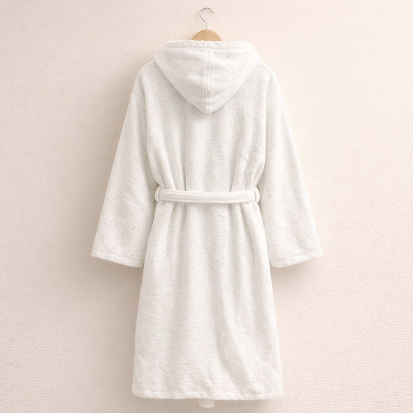 3XL Hooded Turkish Terry Bathrobe â Extra Large Handwoven Cotton Robe (Unisex, White)