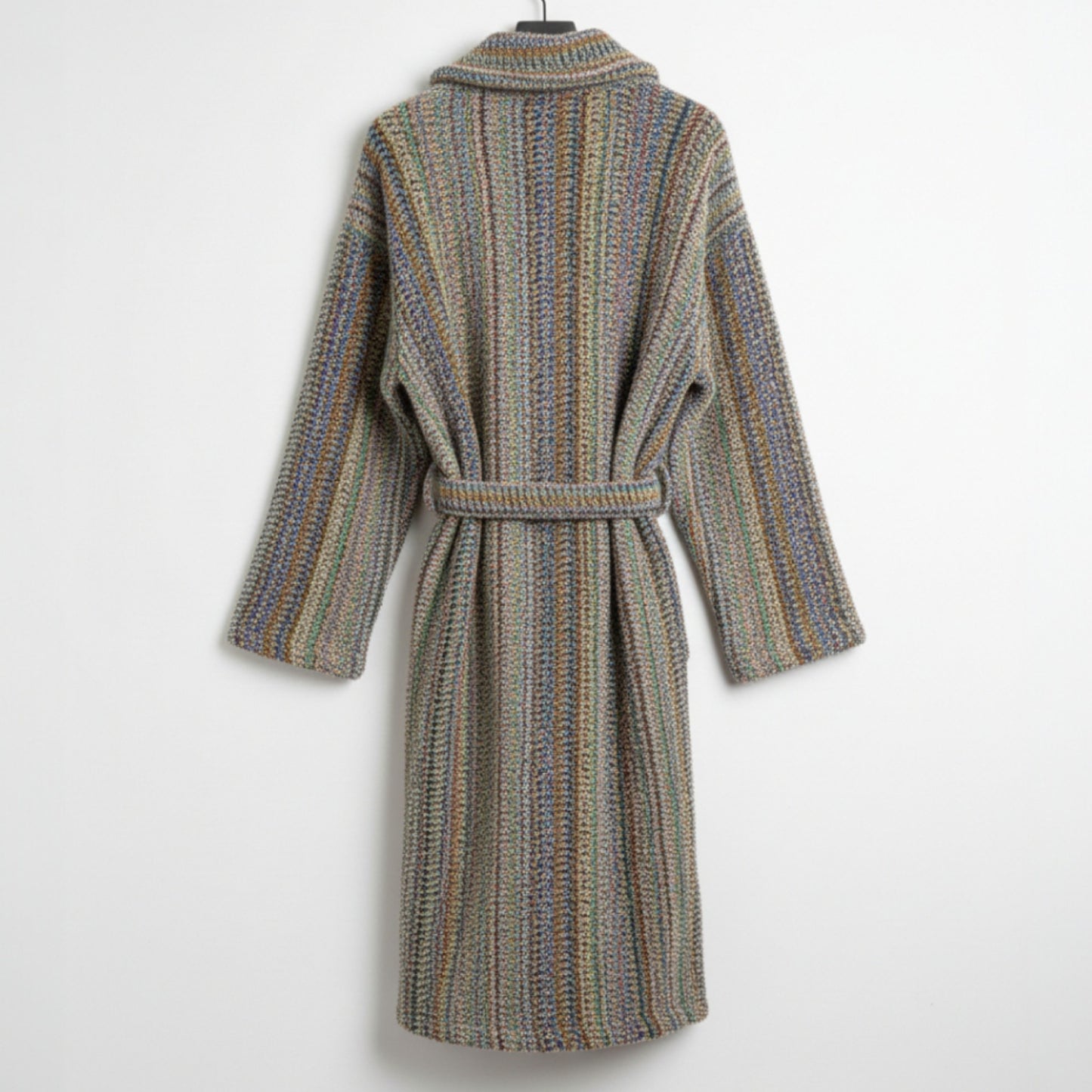 Handwoven Turkish Terry Towel Unisex Bathrobe – Stripe Pattern (L/XL)