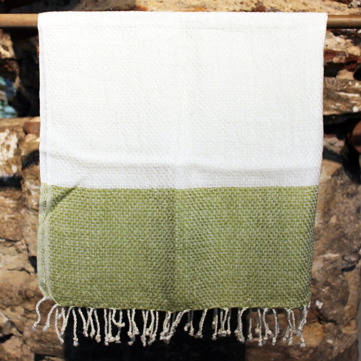 Jude Linen Turkish Towel Peshtemal Green