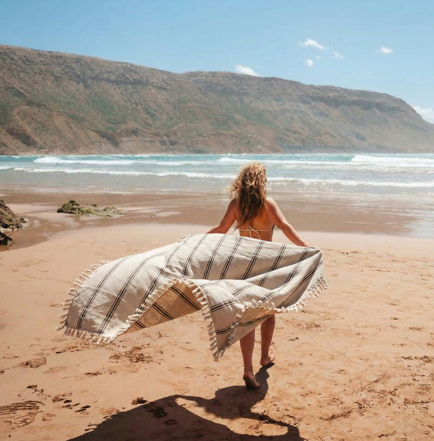 Anatolia Natural Cotton Throw Blanket