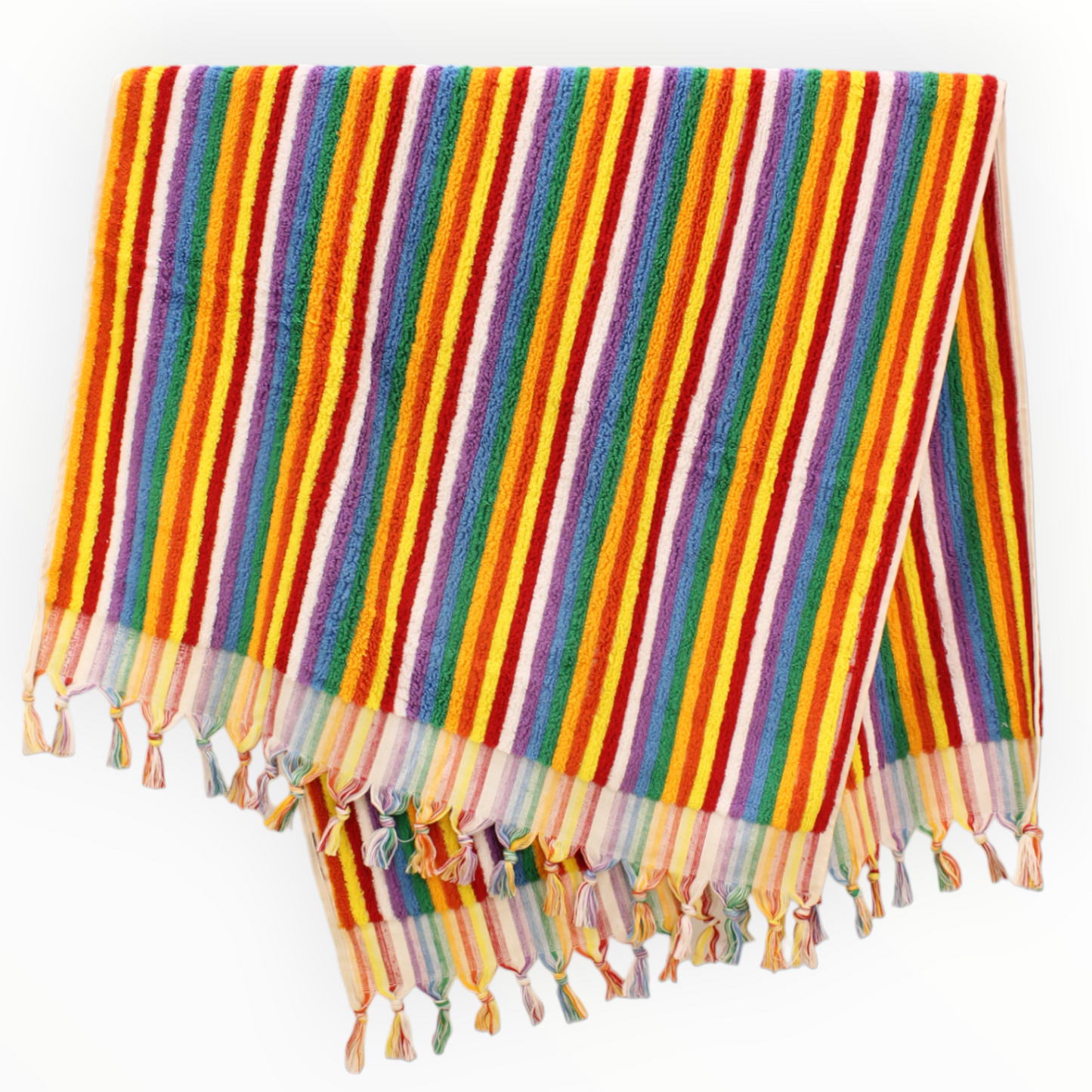 Designer Natural Cotton Hand-Woven Turkish Terry Hammam Towel