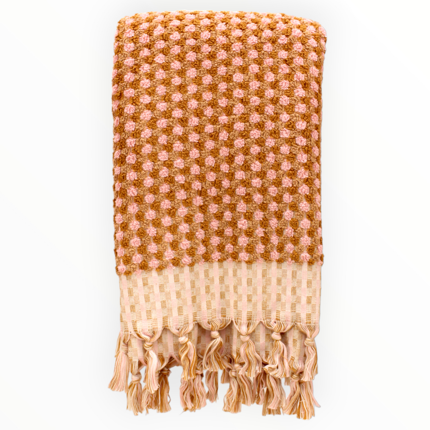 Designer Natural Cotton Hand-Woven Turkish Terry Hammam Towel