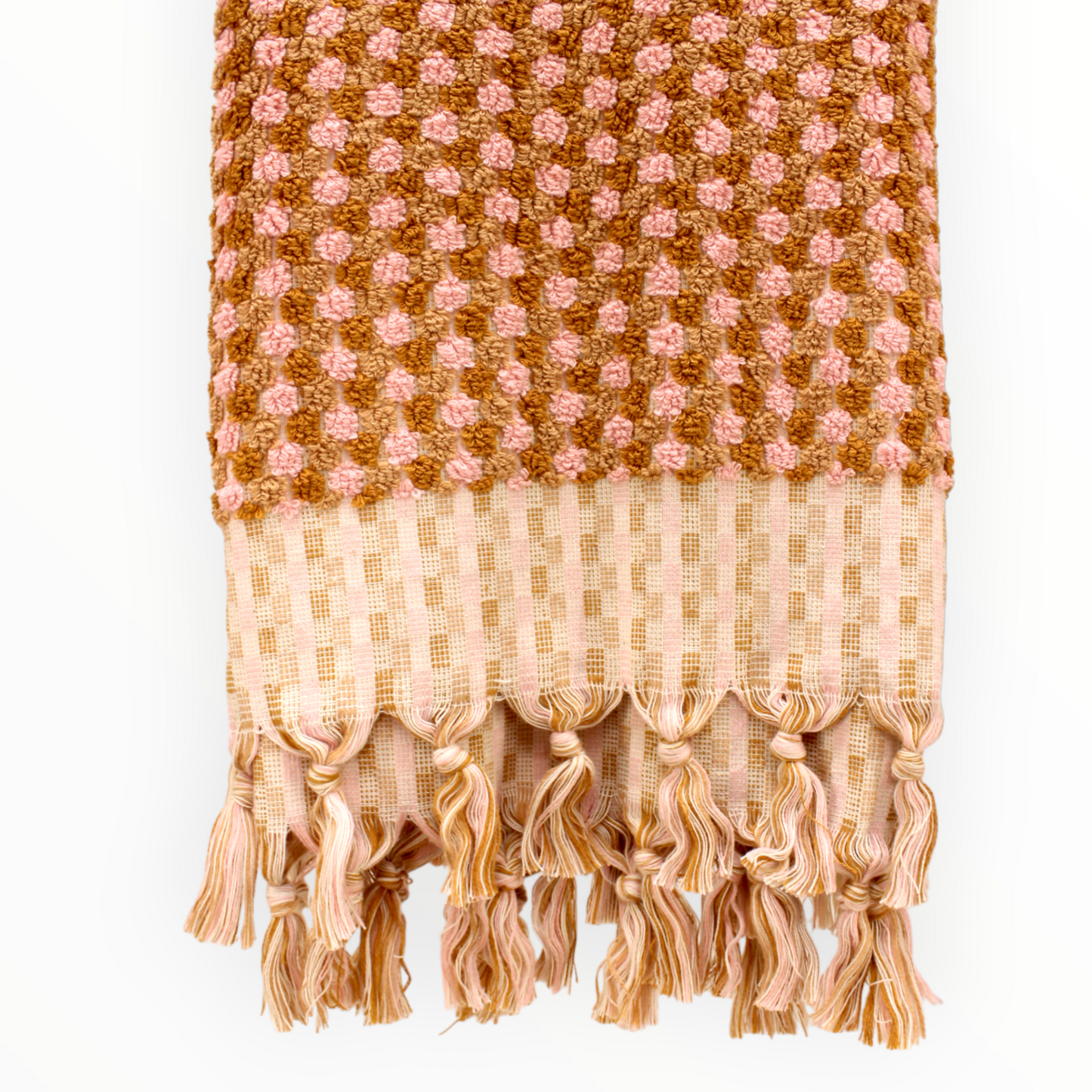 Designer Natural Cotton Hand-Woven Turkish Terry Hammam Towel