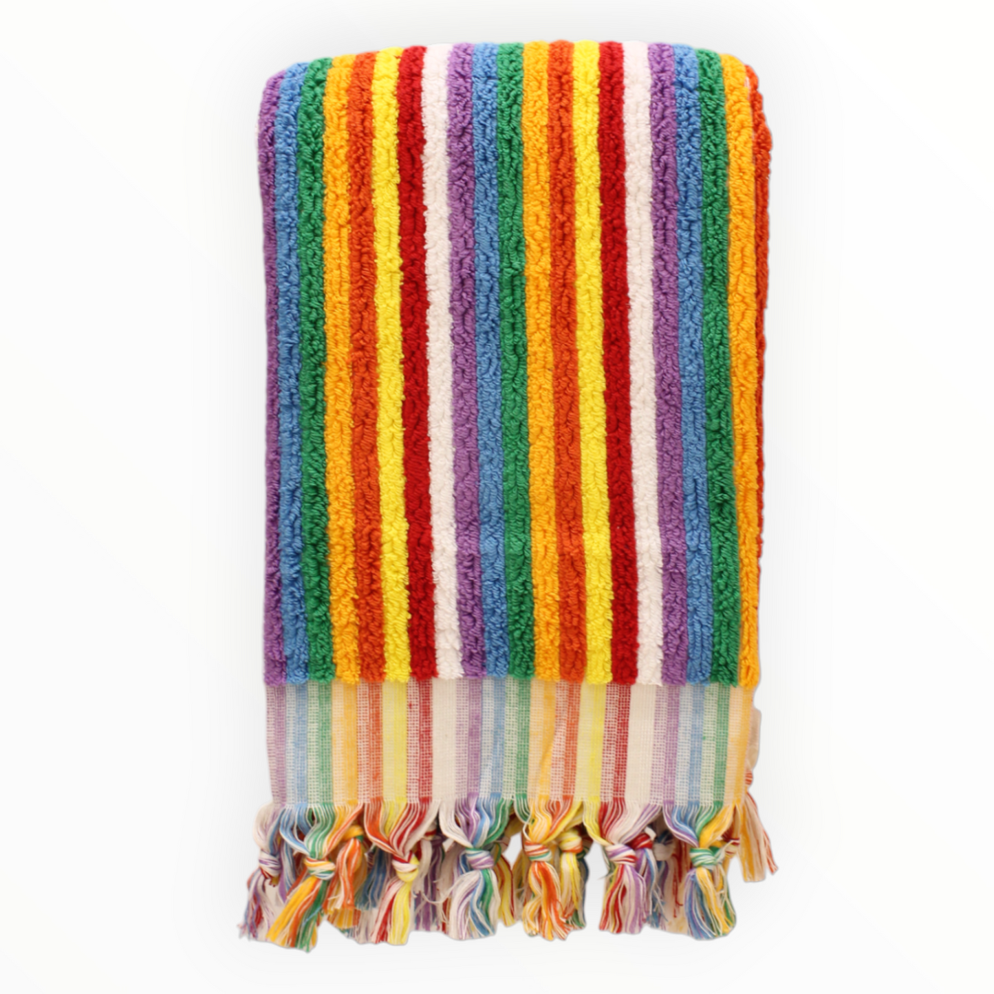 Designer Natural Cotton Hand-Woven Turkish Terry Hammam Towel