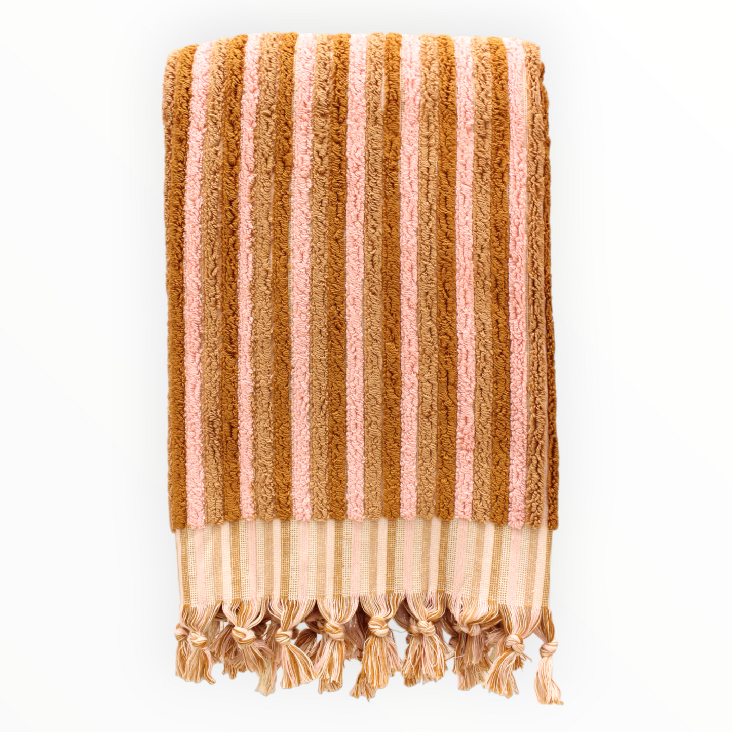 Designer Natural Cotton Hand-Woven Turkish Terry Hammam Towel