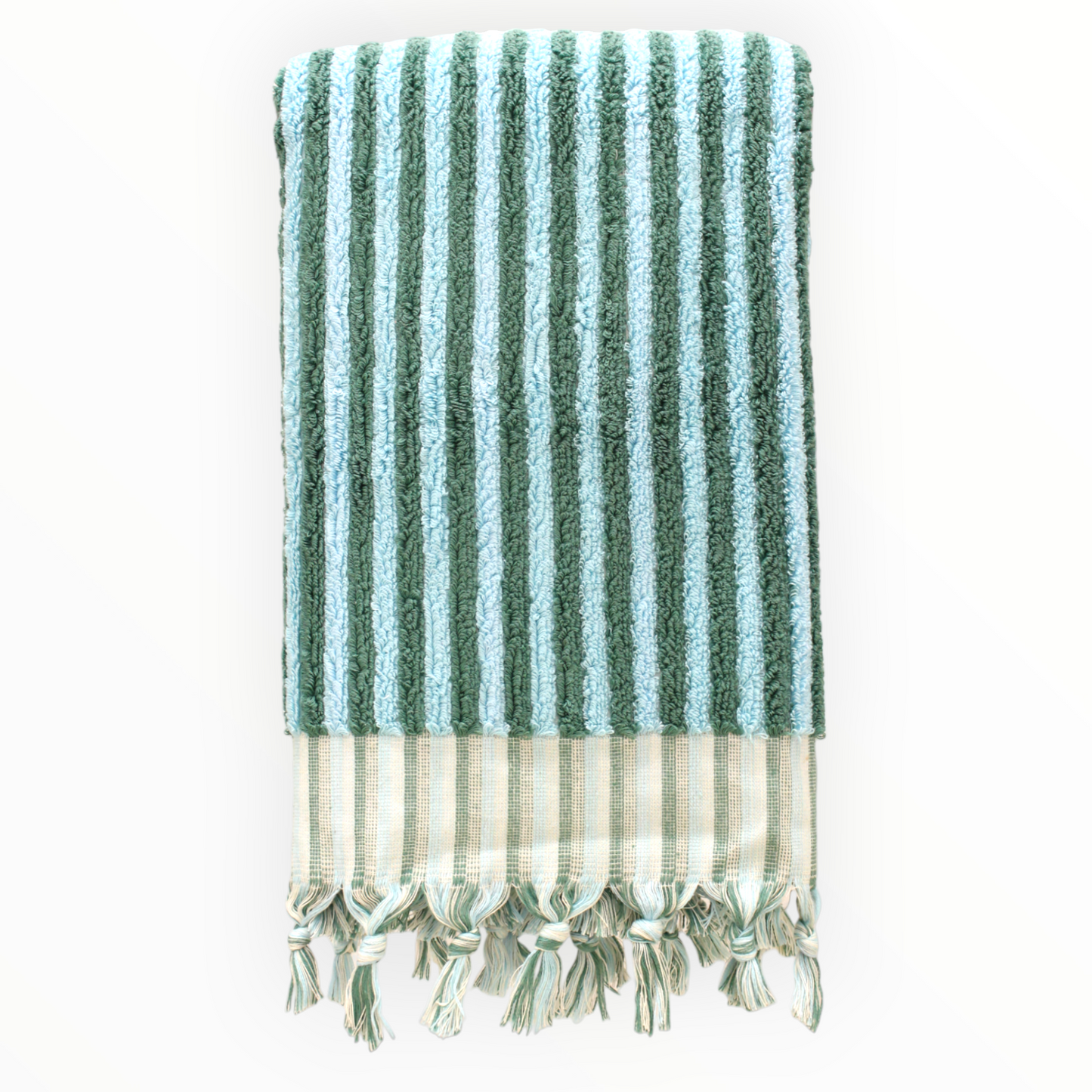 Designer Natural Cotton Hand-Woven Turkish Terry Hammam Towel