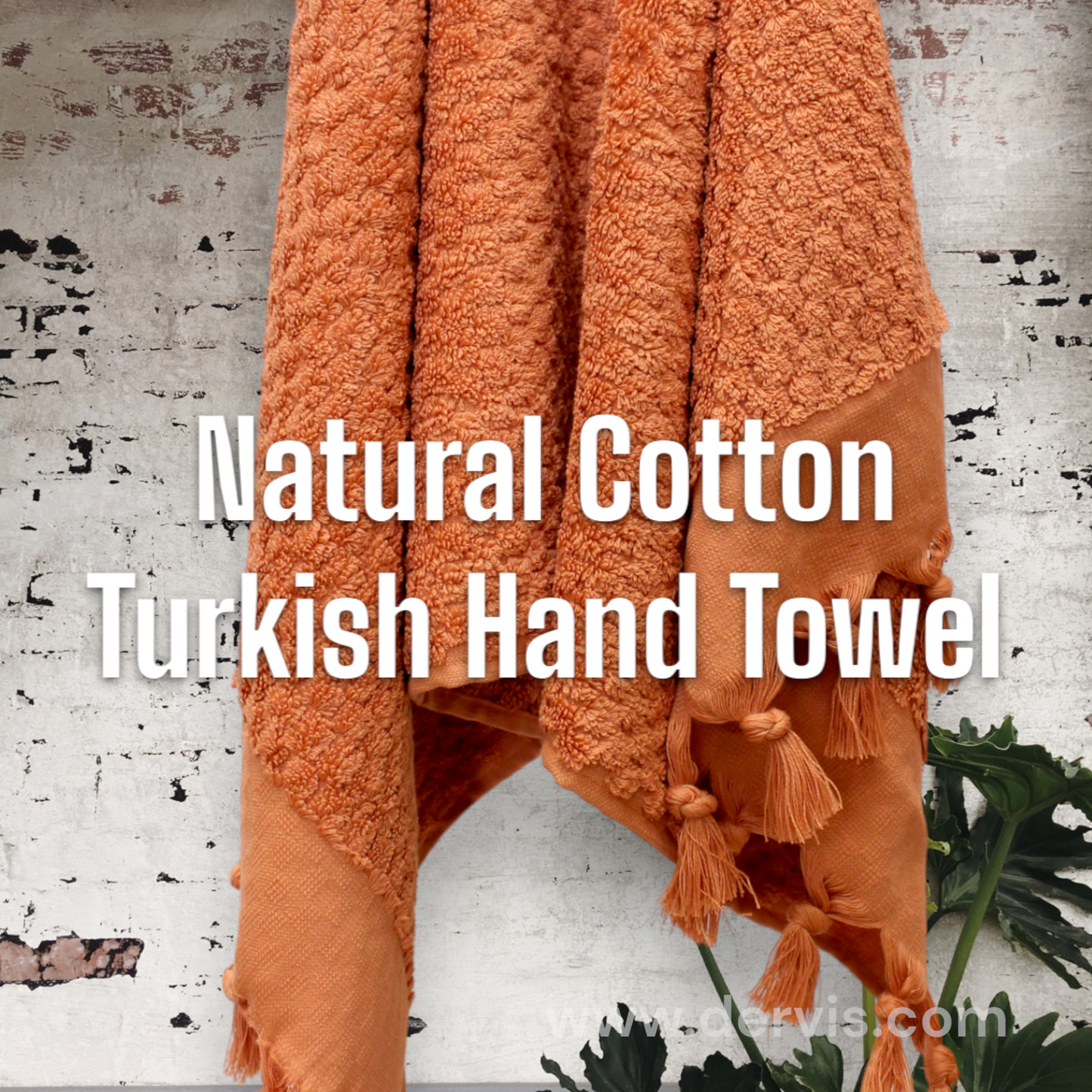 Elegant Natural Cotton Hand-Woven Turkish Terry Hand Towel