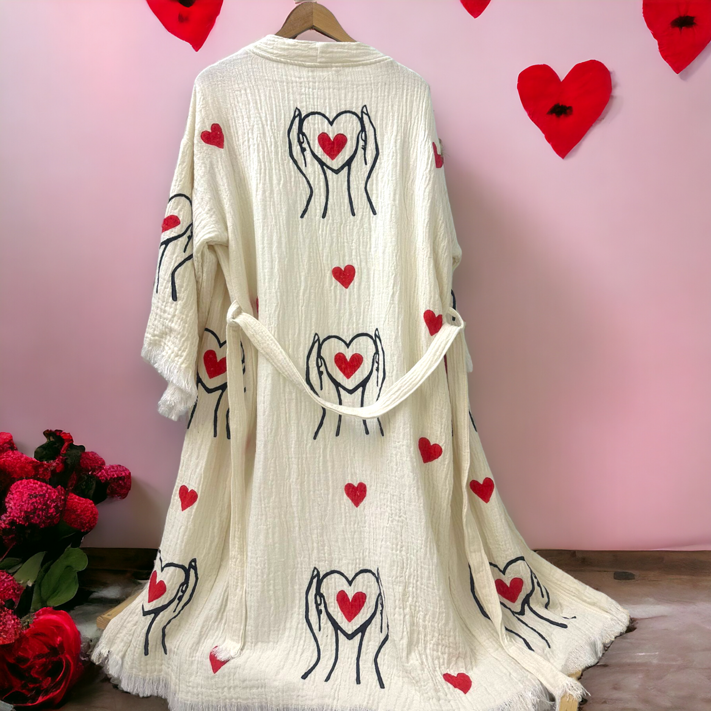 Valentine Days Turkish Towel Kimono Robe Kaftan