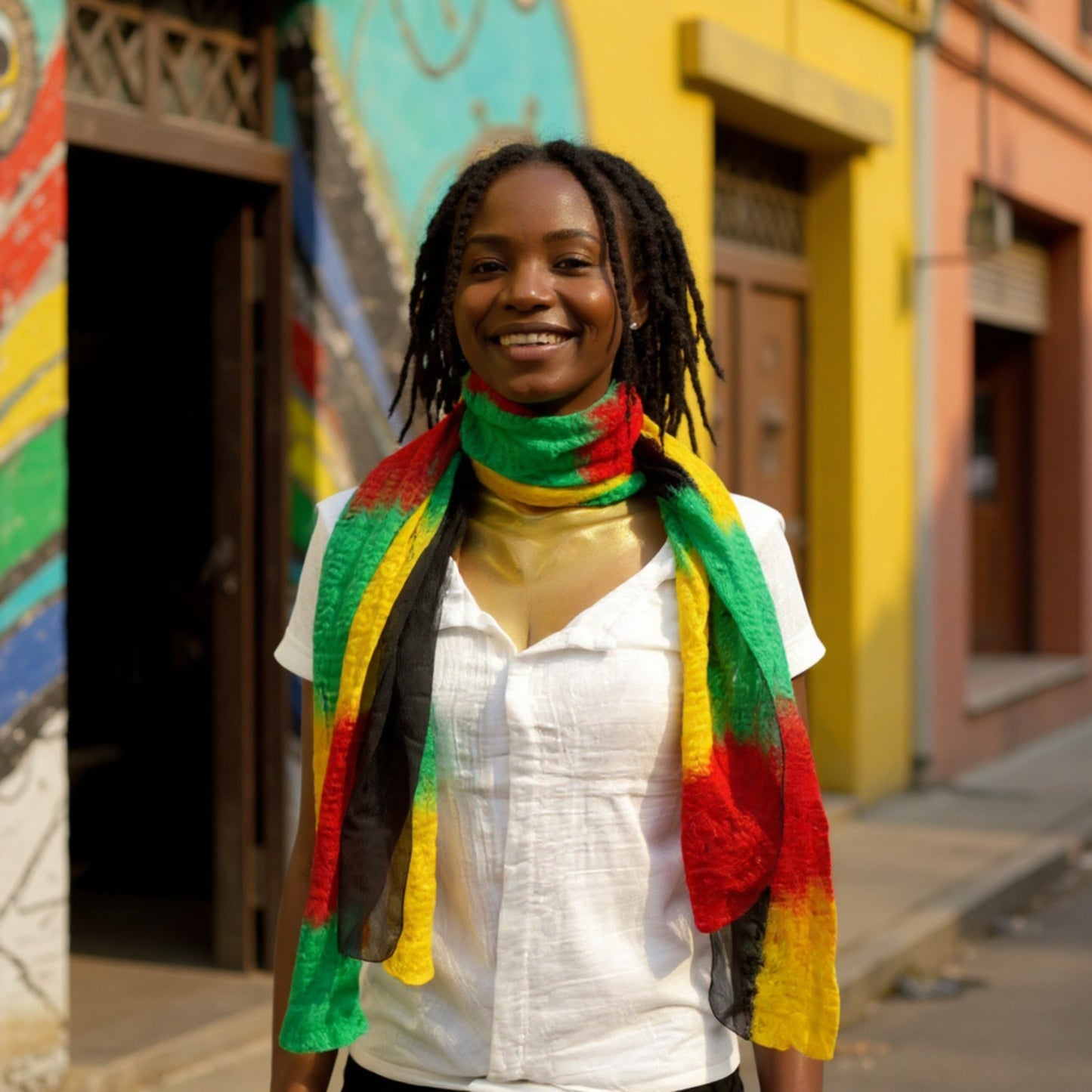 Hand Made Silk Felt Scarf