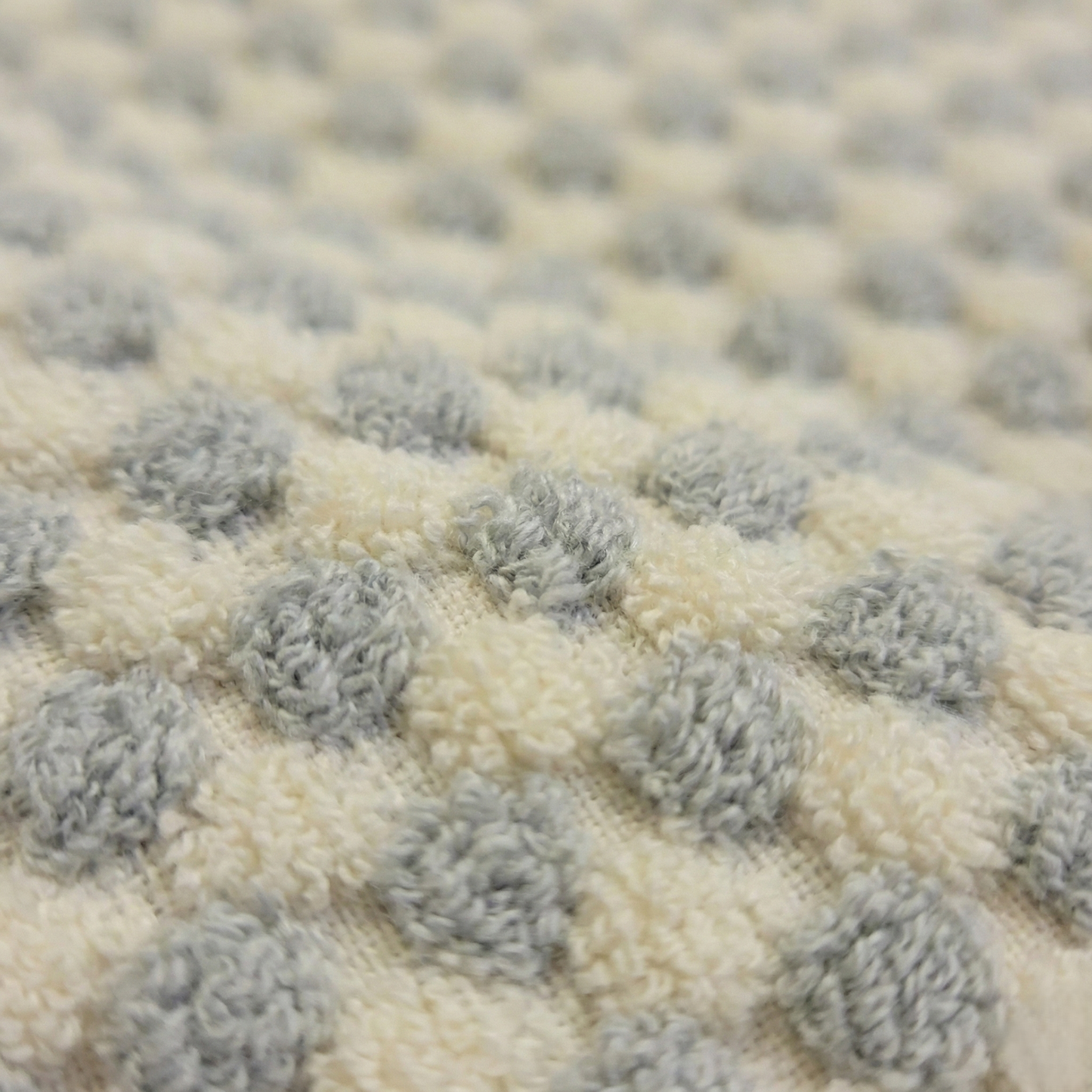 Handwoven Turkish Terry Bathrobe Grey Dotted Hooded