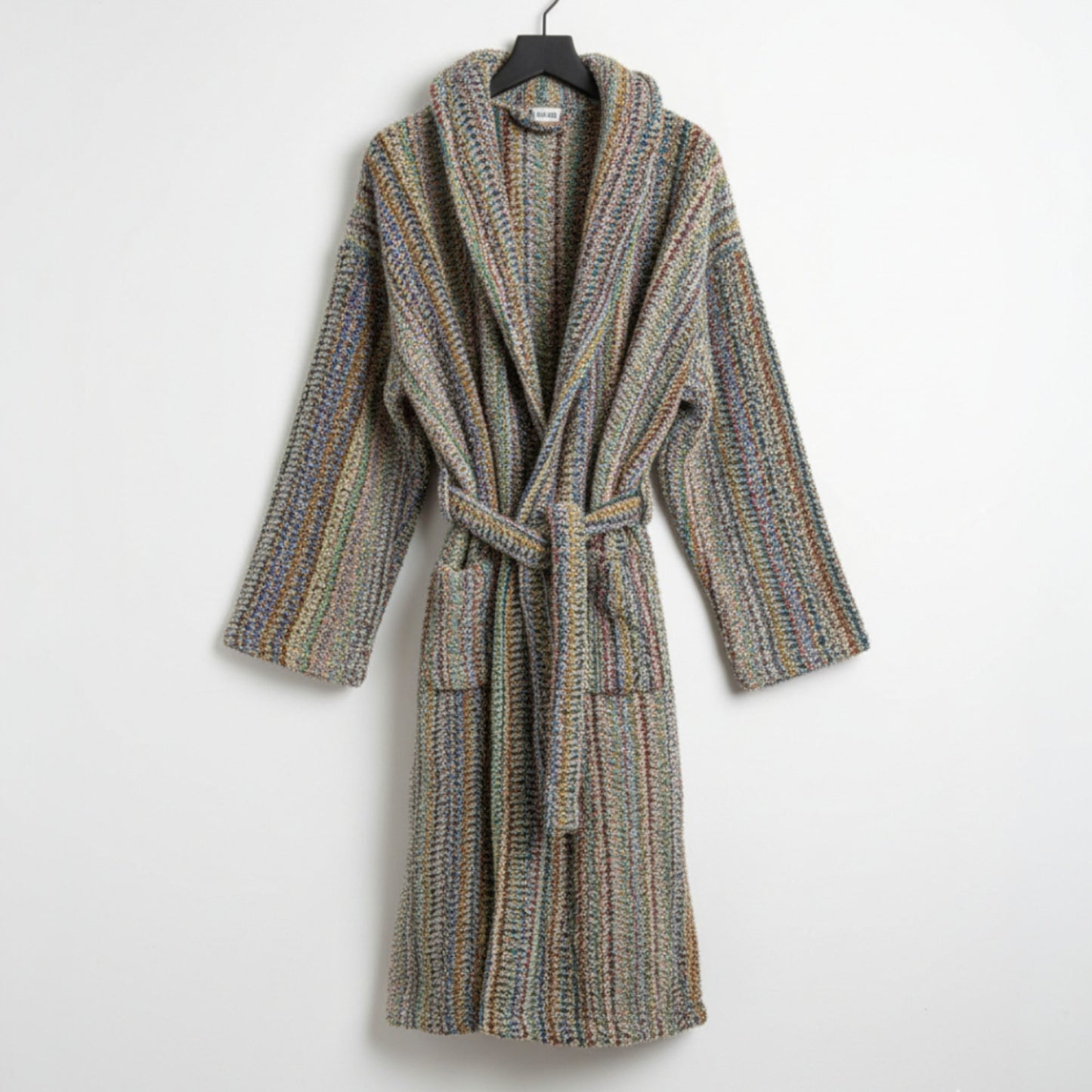 Handwoven Turkish Terry Towel Unisex  Bathrobe – Stripe Pattern (L/XL)