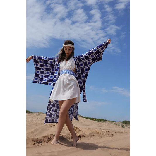 Herbal Silk Kimono Kaftan