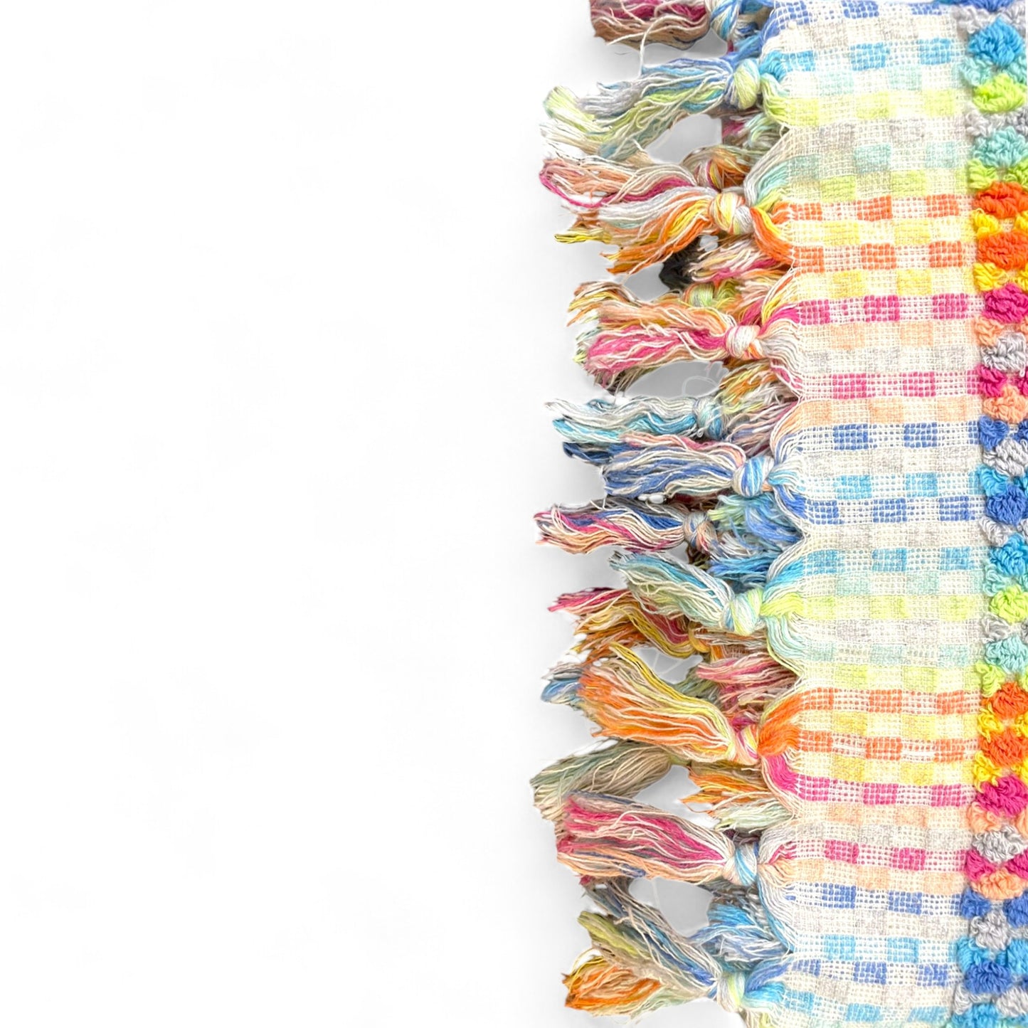 Jellybean Design Natural Cotton Pompom Turkish Towel