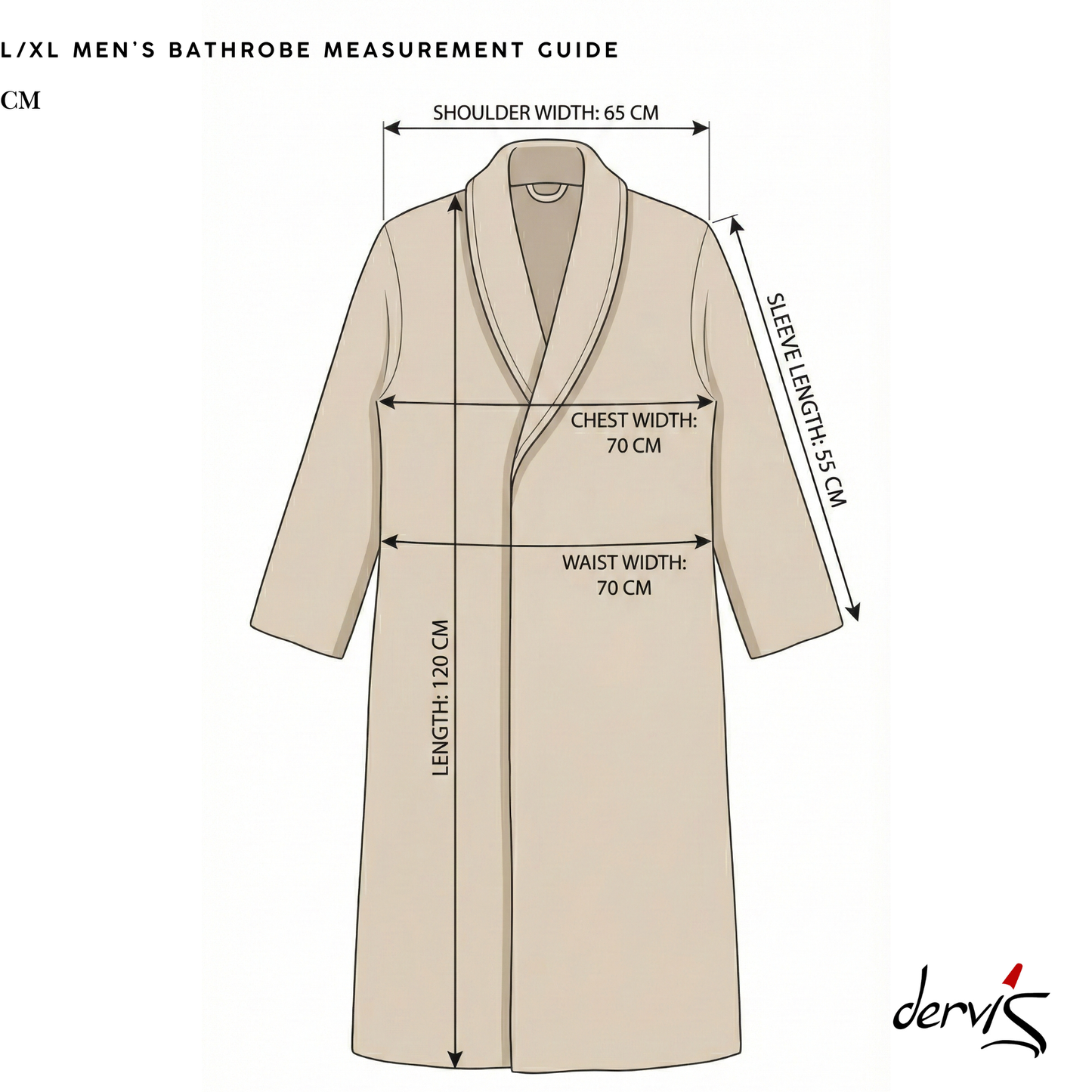Handwoven Turkish Terry Towel Men’s Bathrobe – Zigzag Pattern (L/XL)