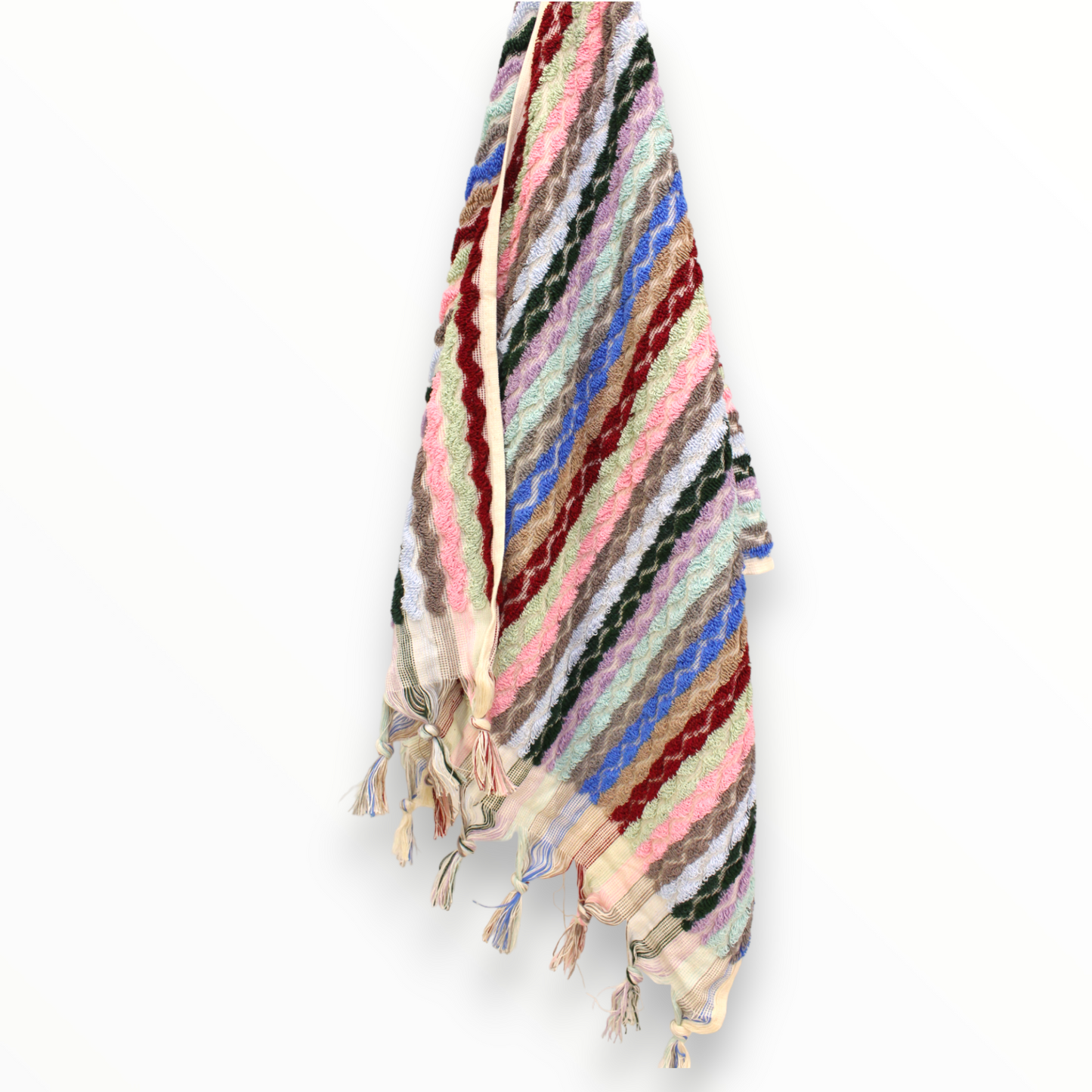 Natural Cotton Hand Woven Turkish Towel - Zigzag Hand Towel