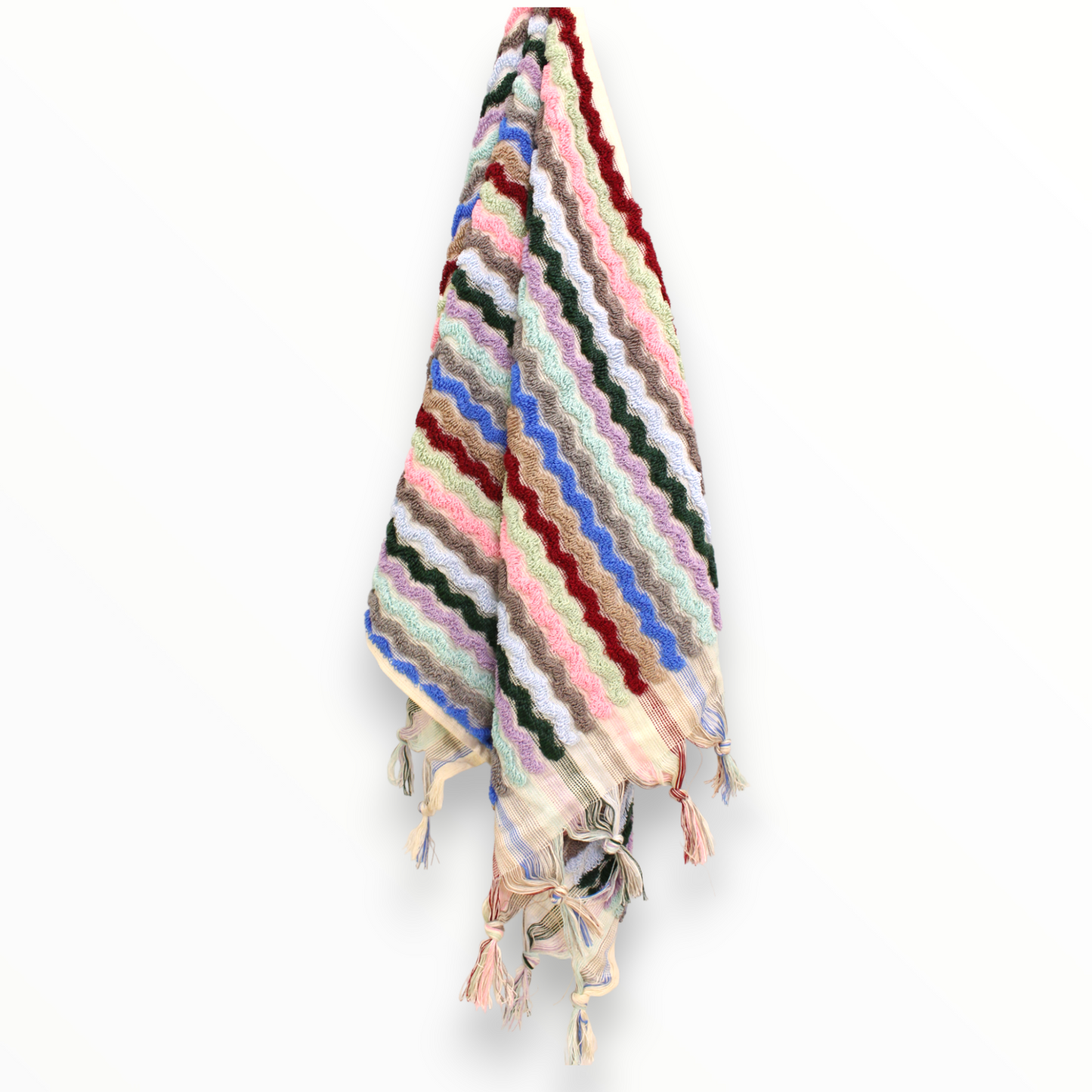 Natural Cotton Hand Woven Turkish Towel - Zigzag Hand Towel