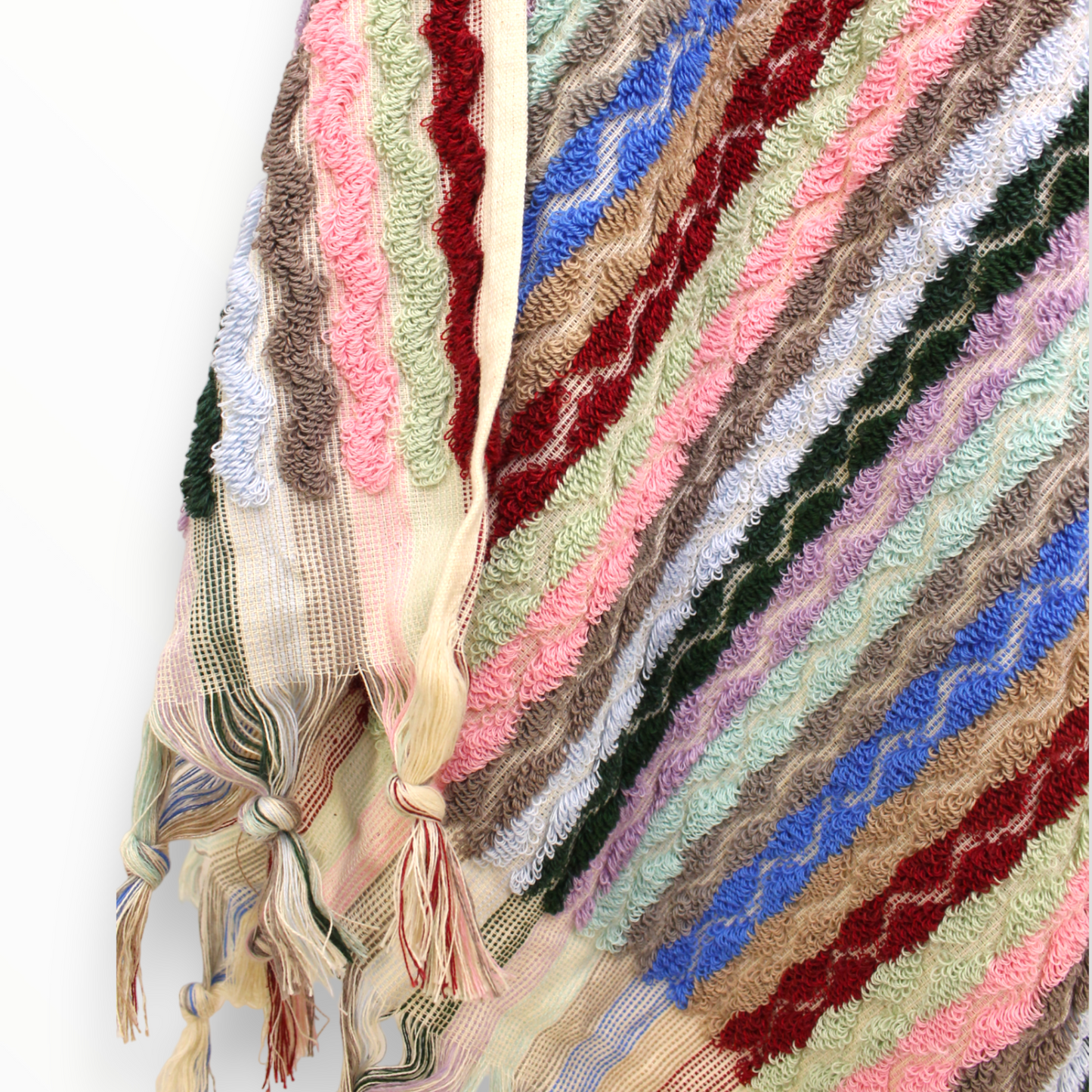 Natural Cotton Hand Woven Turkish Towel - Zigzag Hand Towel