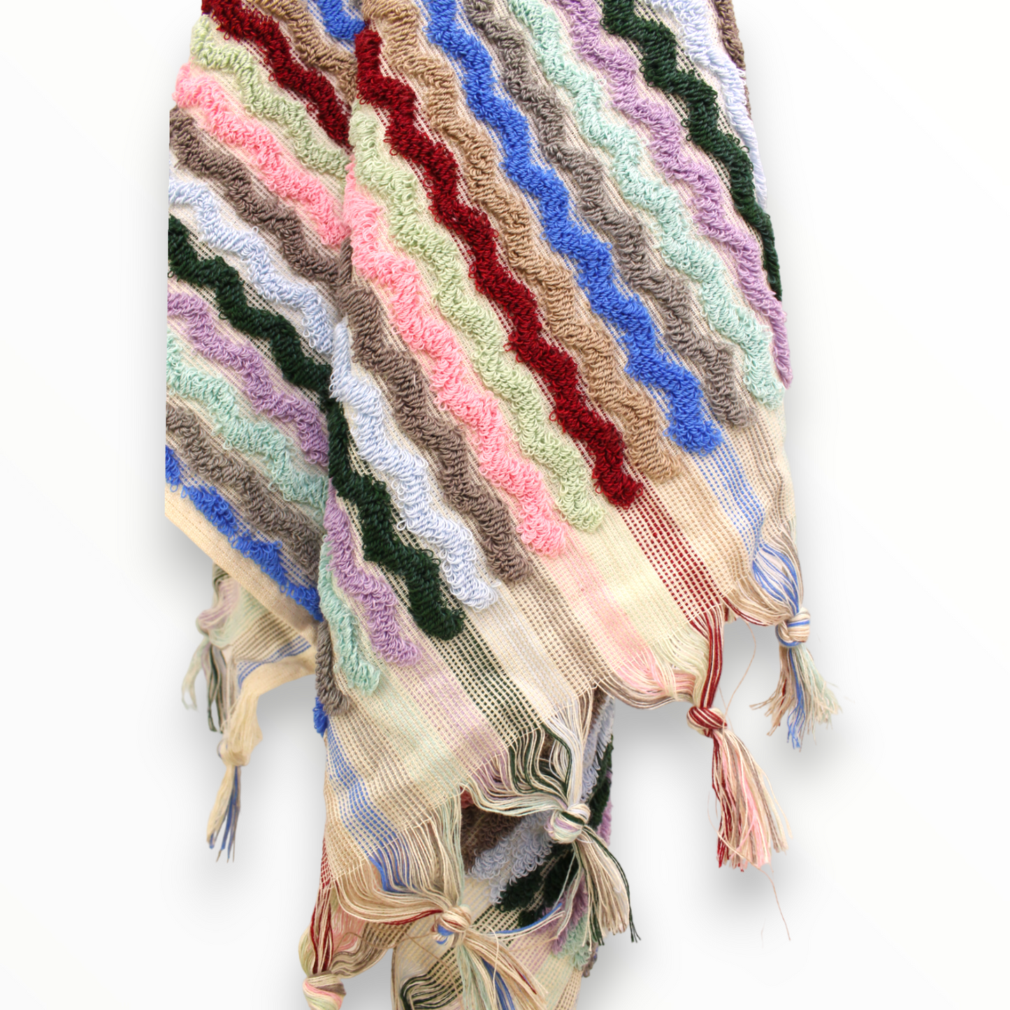 Natural Cotton Hand Woven Turkish Towel - Zigzag Hand Towel