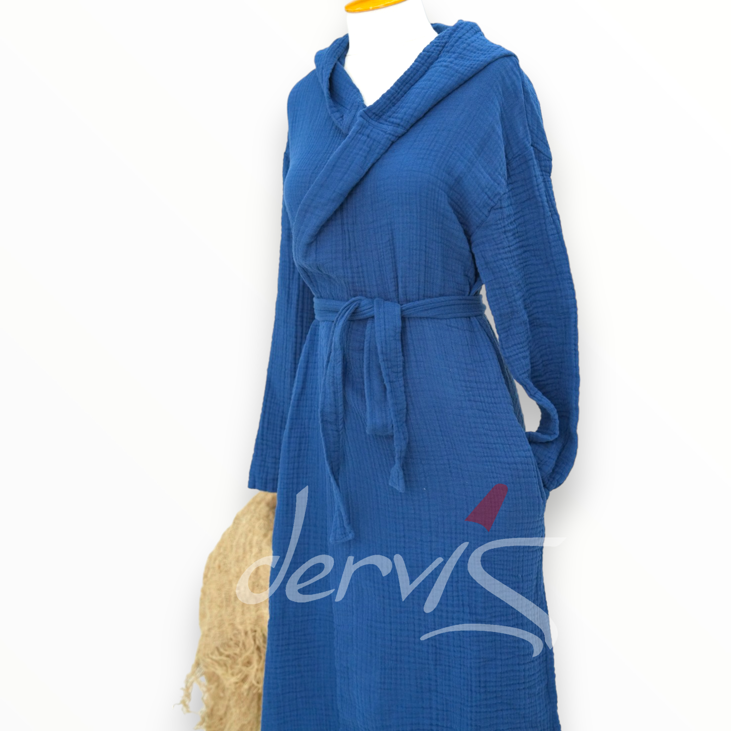 Organic Turkish Cotton Hand Made Hooded Kimono Bathrobe