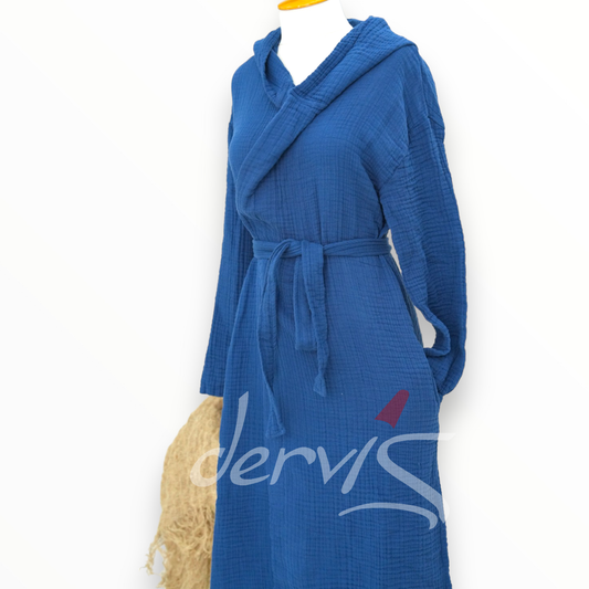 Organic Turkish Cotton Hand Made Hooded Kimono Bathrobe