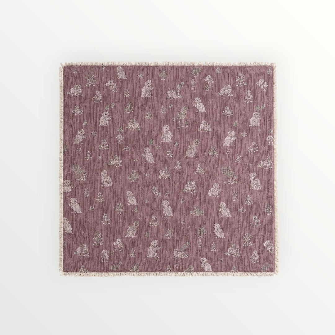 Reversible Flamingo Muslin Baby Quilt 130x130 cm | 100% Cotton Baby Blanket