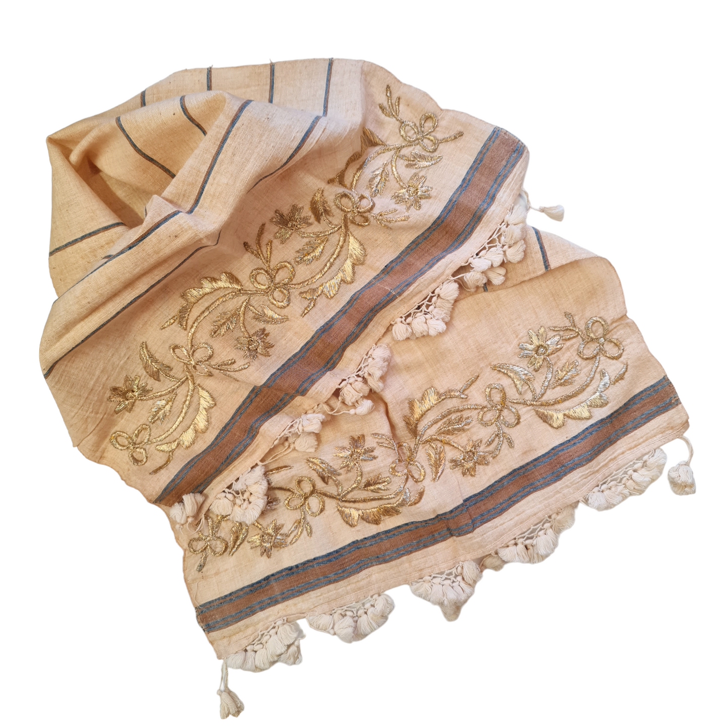 Natural Cotton Hand Embroidered Kimono