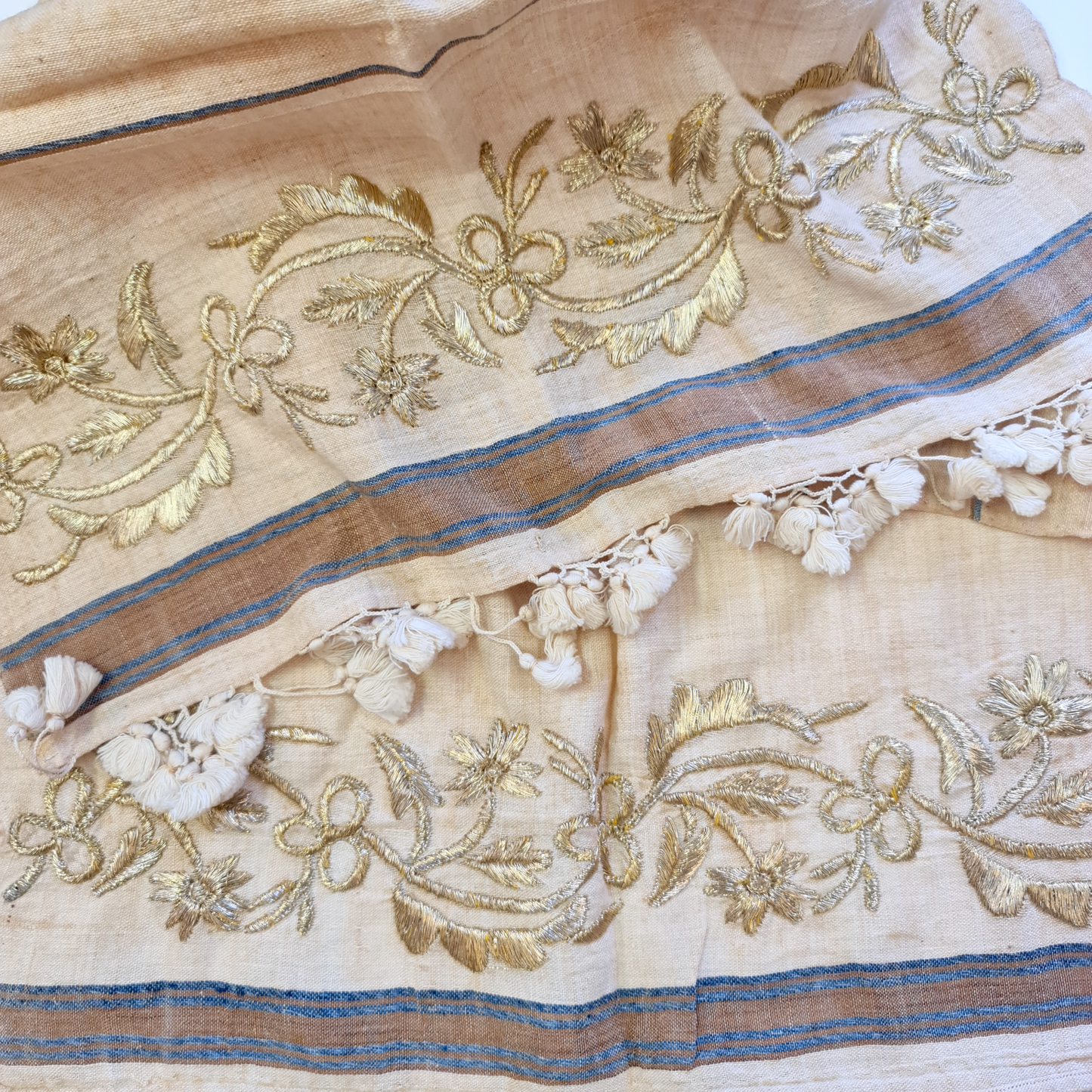 Natural Cotton Hand Embroidered Kimono
