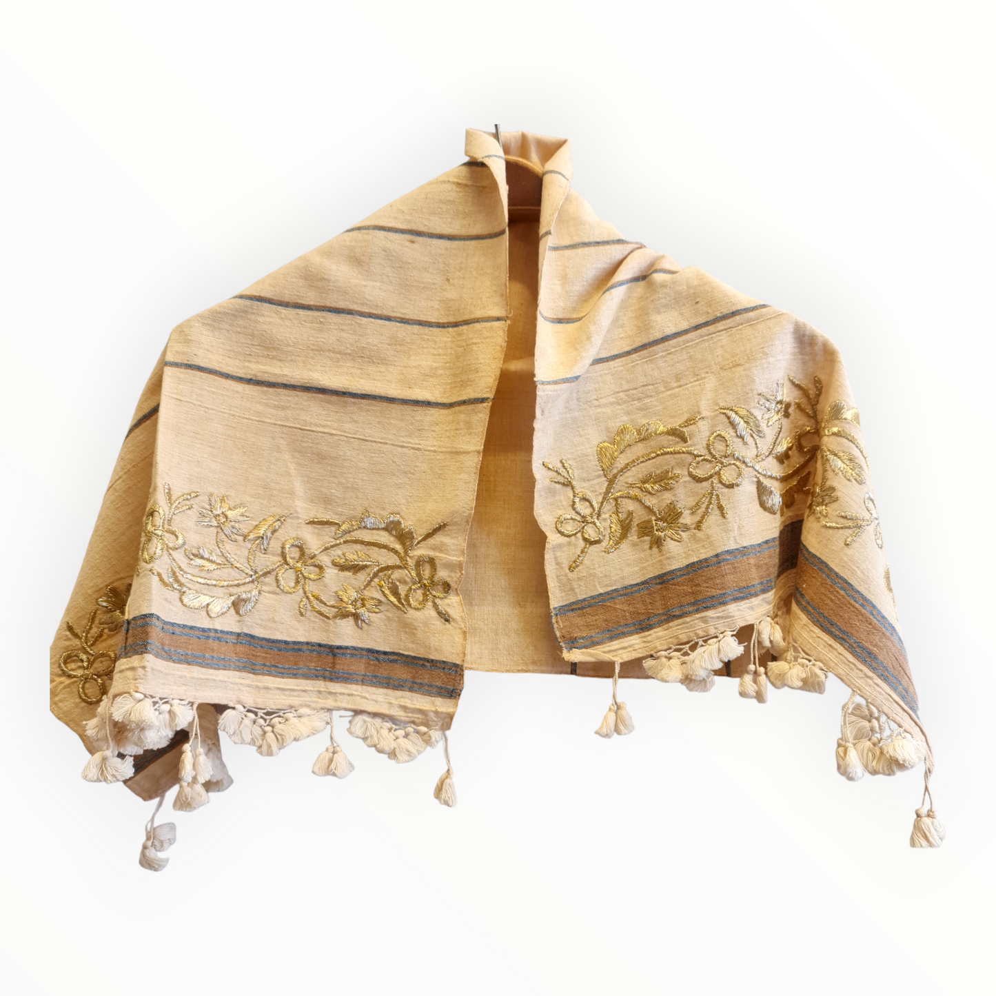 Natural Cotton Hand Embroidered Kimono
