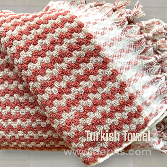 Turkish Terry Towel Natural Cotton Hand Woven Set