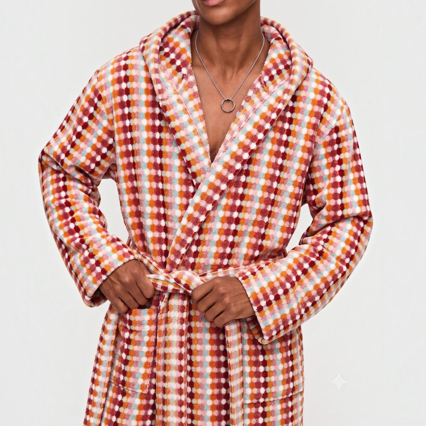 Joy Collection Hooded & Shawl Collar Turkish Terry Bathrobe