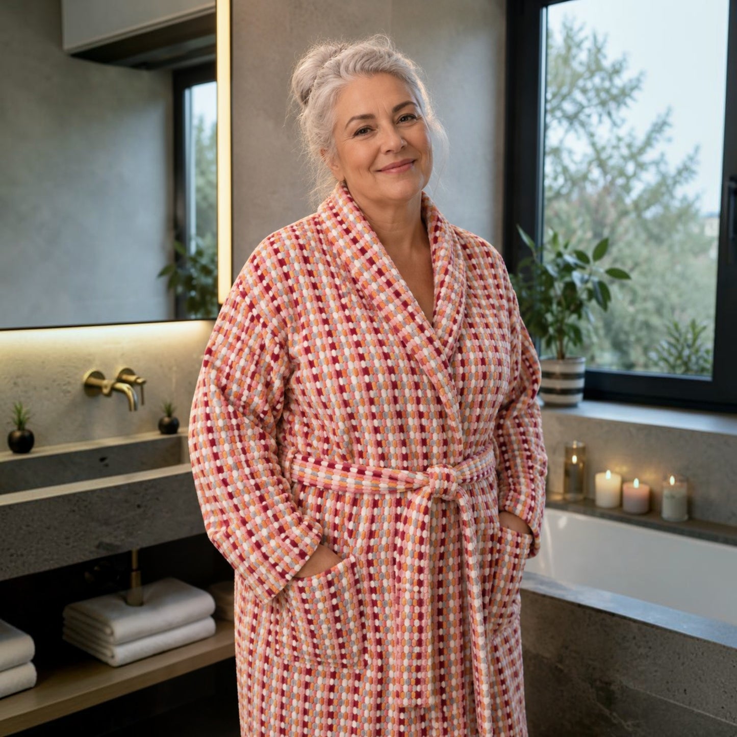 Joy Collection Hooded & Shawl Collar Turkish Terry Bathrobe