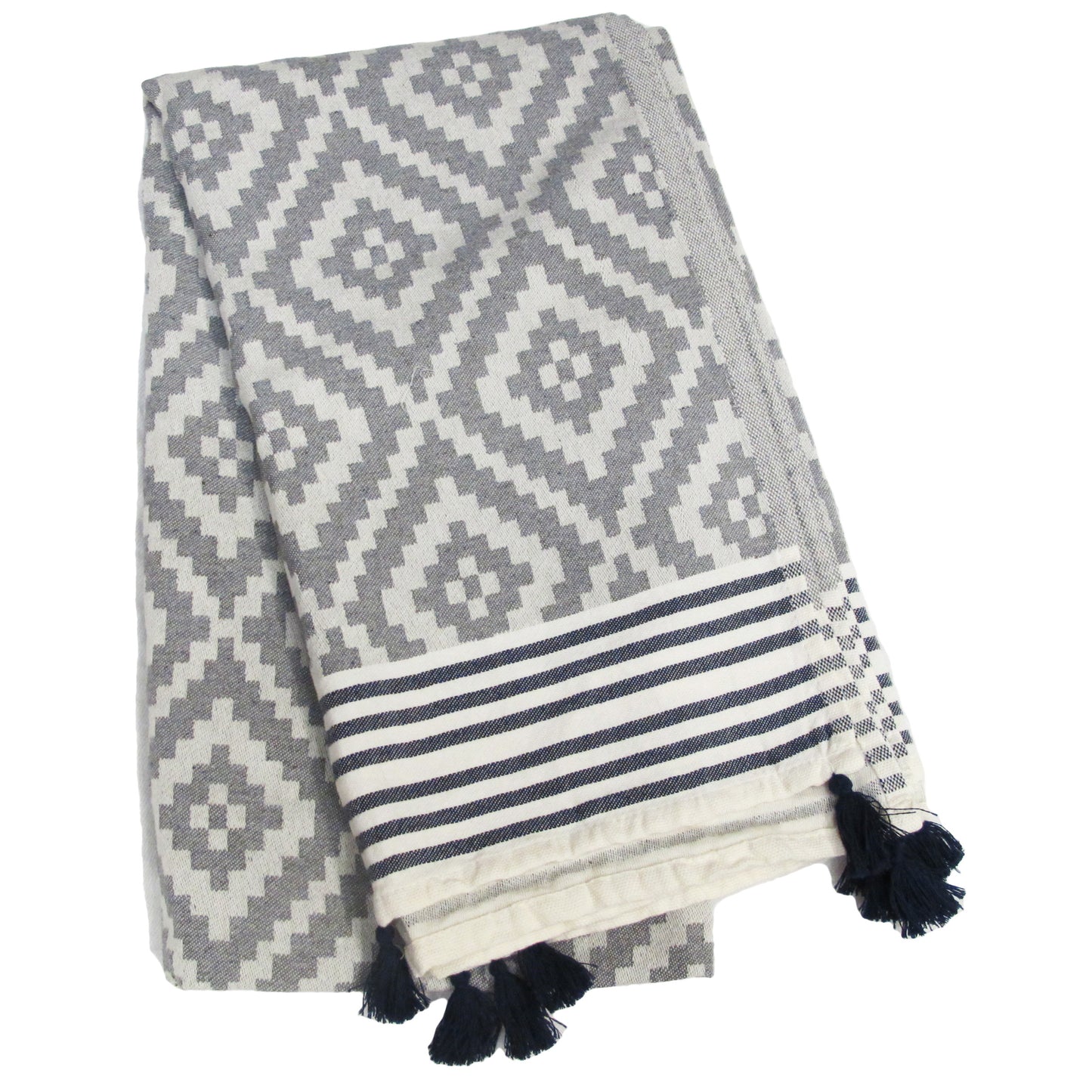 Pon Pon Pestemal Turkish Towel Grey