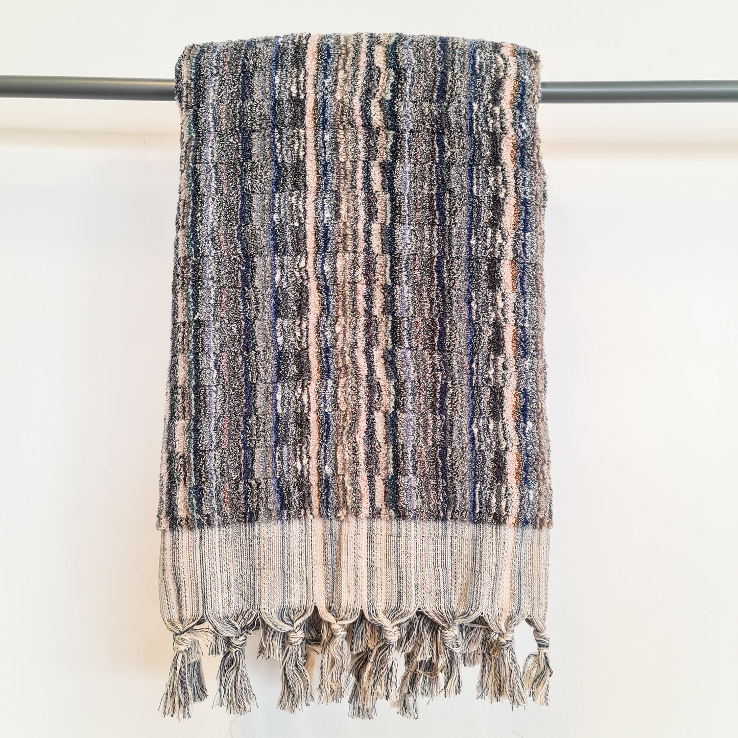 Turkish Hammam Bath Terry Towels Multi Grey Stripe