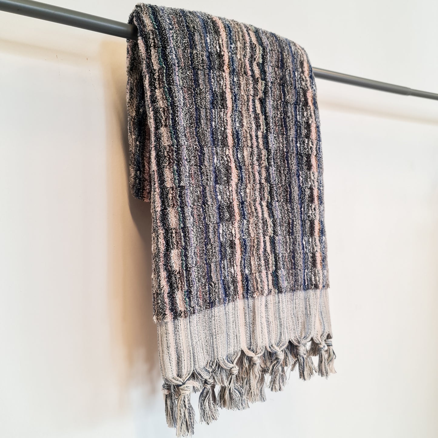 Turkish Hammam Bath Terry Towels Multi Grey Stripe