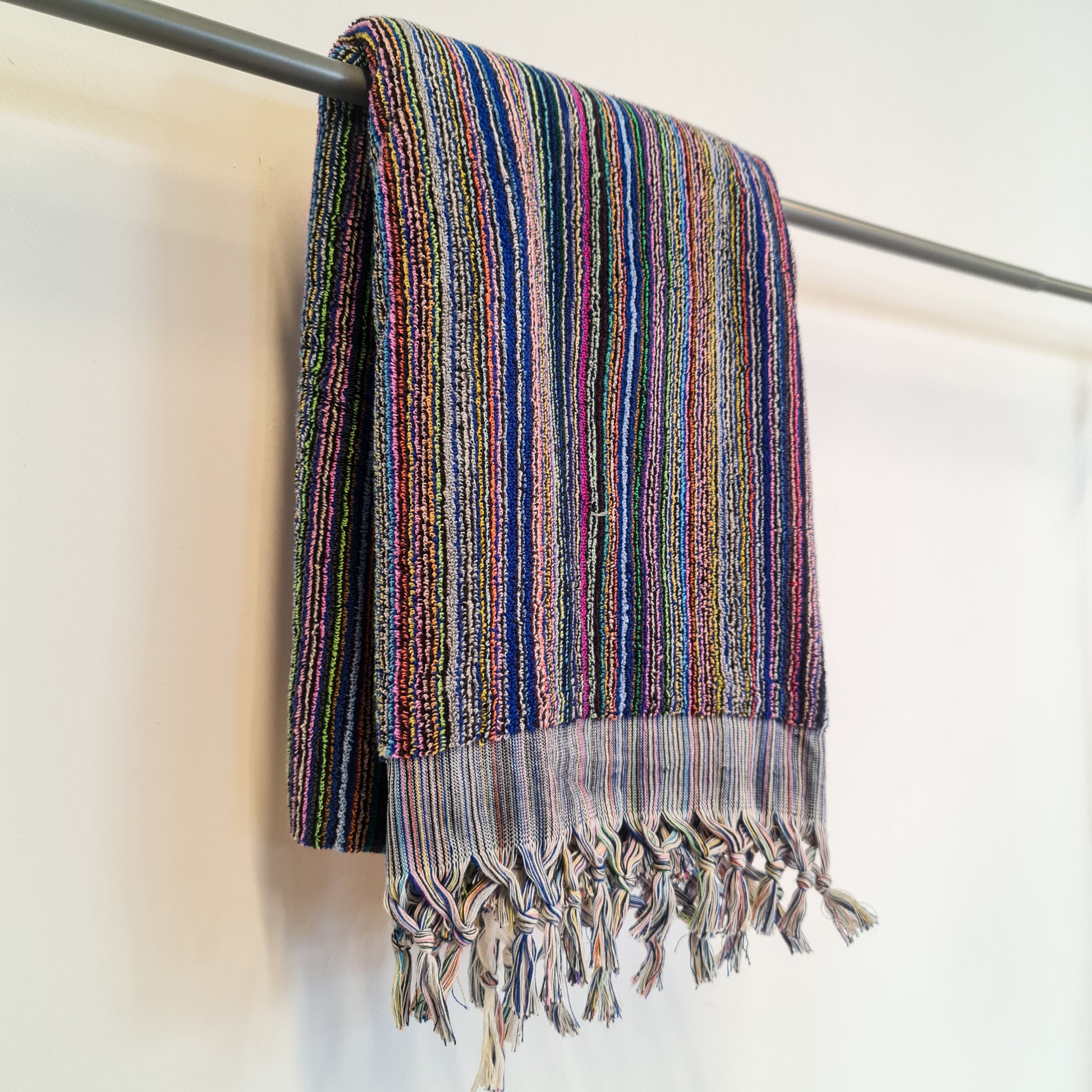 Turkish Hammam Bath Terry Towels Multi Indigo Stripe