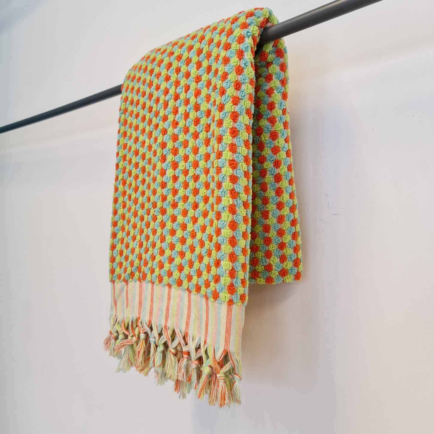 Turkish Hammam Bath Terry Towels Multi Orange Dotted