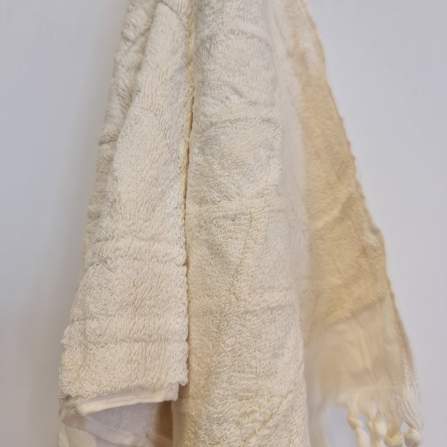 Turkish Hammam Terry Hand Towels Baklava Design Ecru