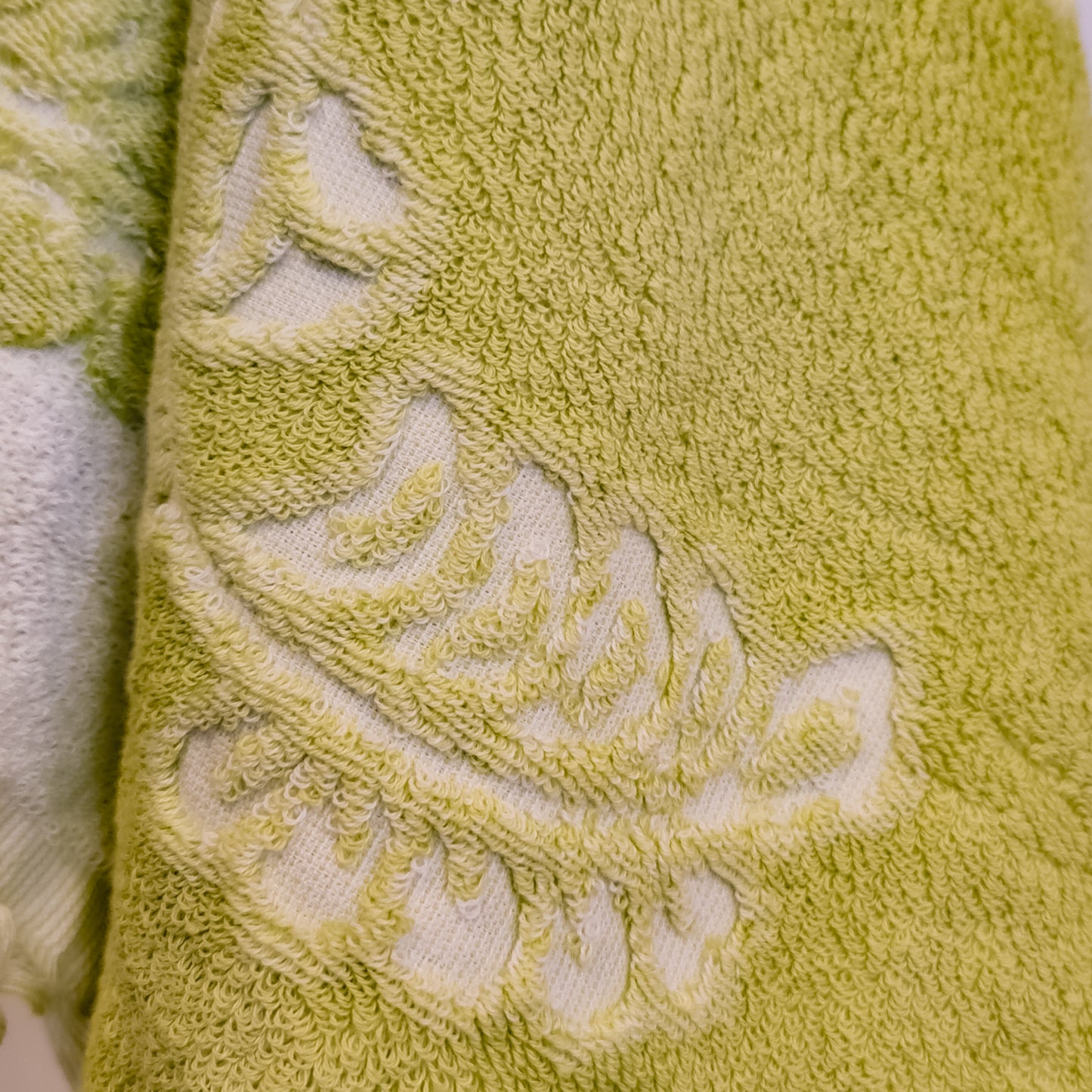 Turkish Hammam Terry Hand Towels Bursa Design Green