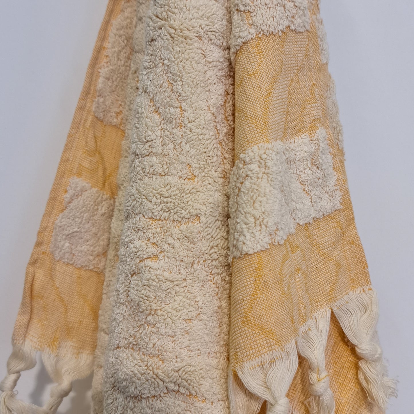 Turkish Hammam Terry Hand Towels Bursa Design Orange