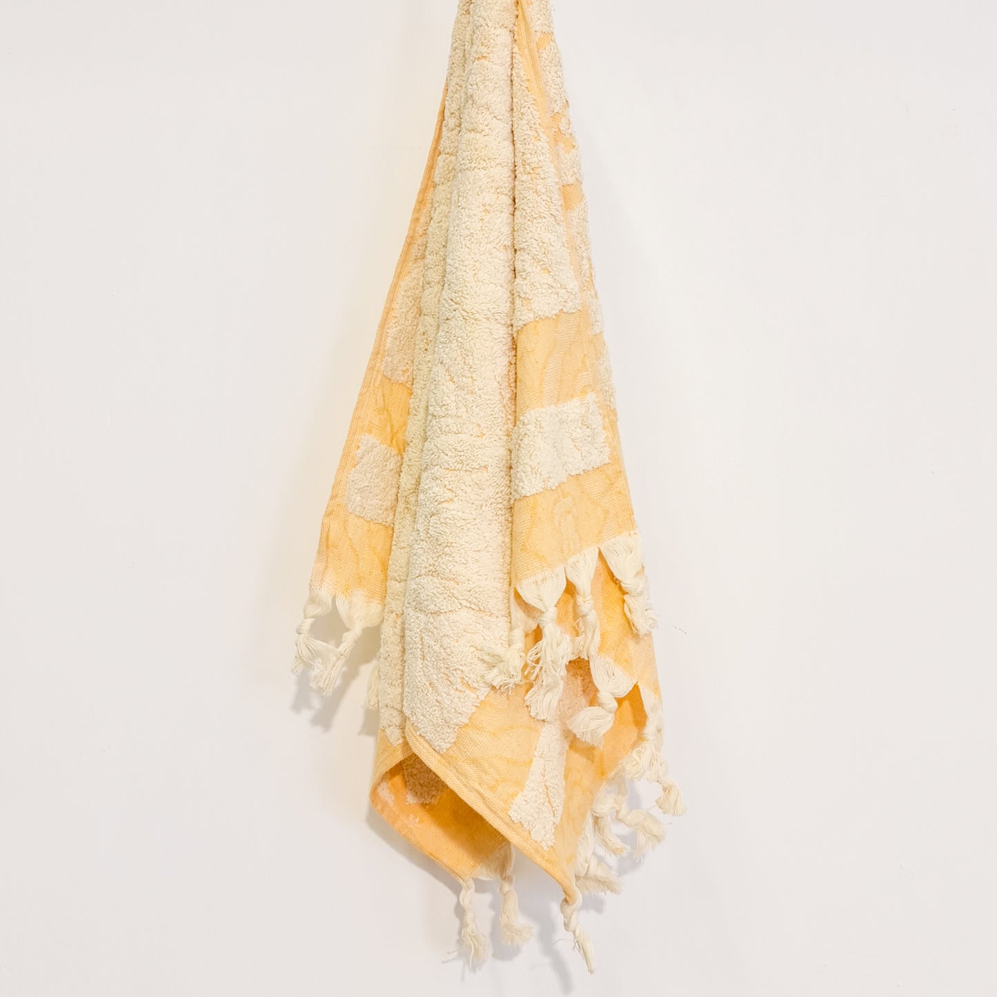 Turkish Hammam Terry Hand Towels Bursa Design Orange
