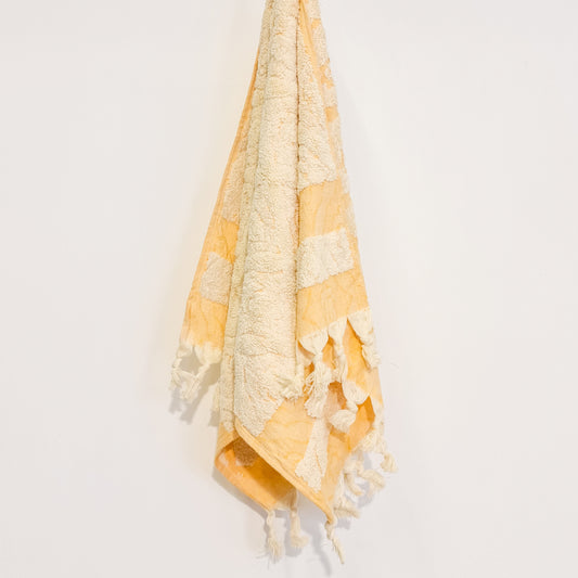 Turkish Hammam Terry Hand Towels Bursa Design Orange
