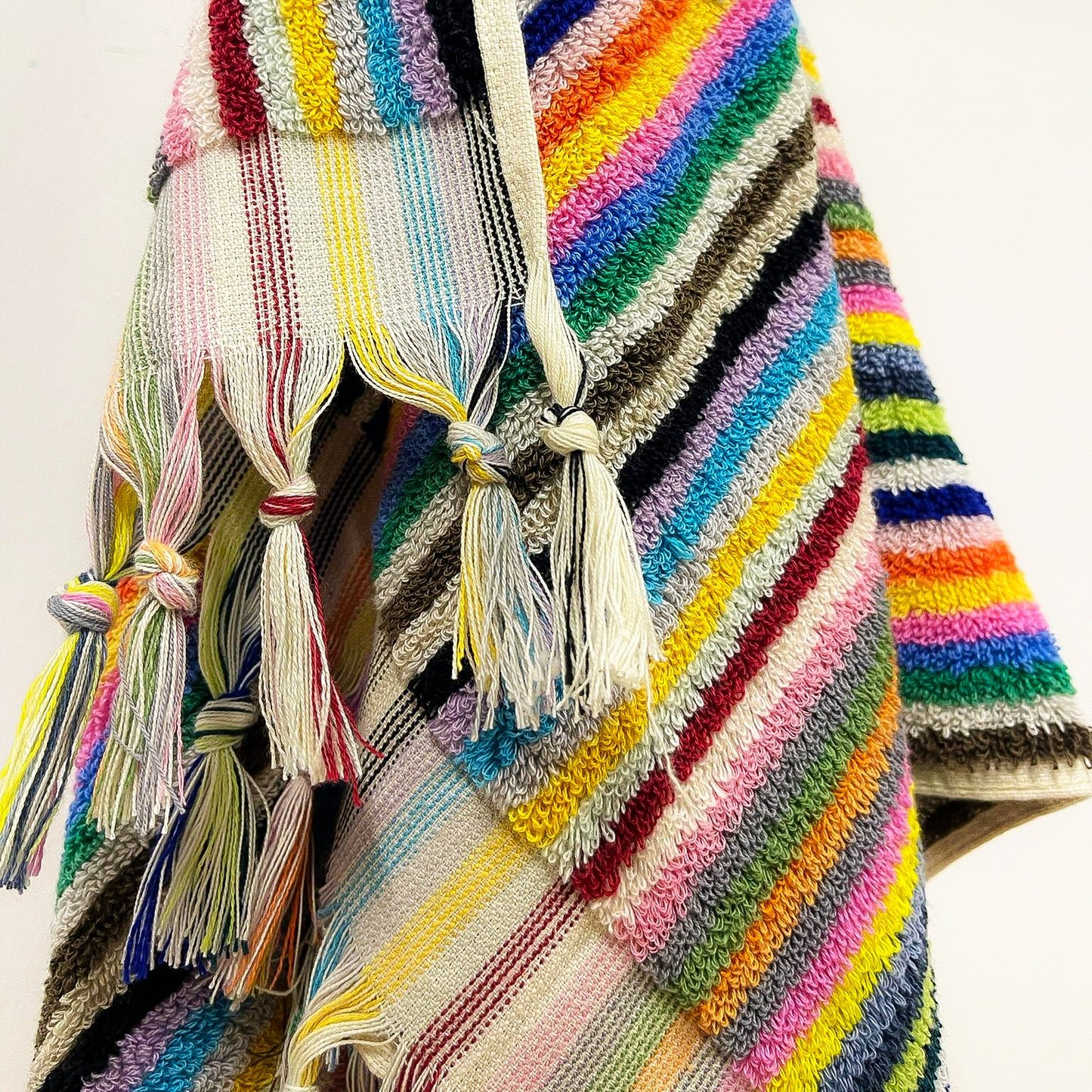 Turkish Hammam Terry Hand Towels Multi Color Stripe