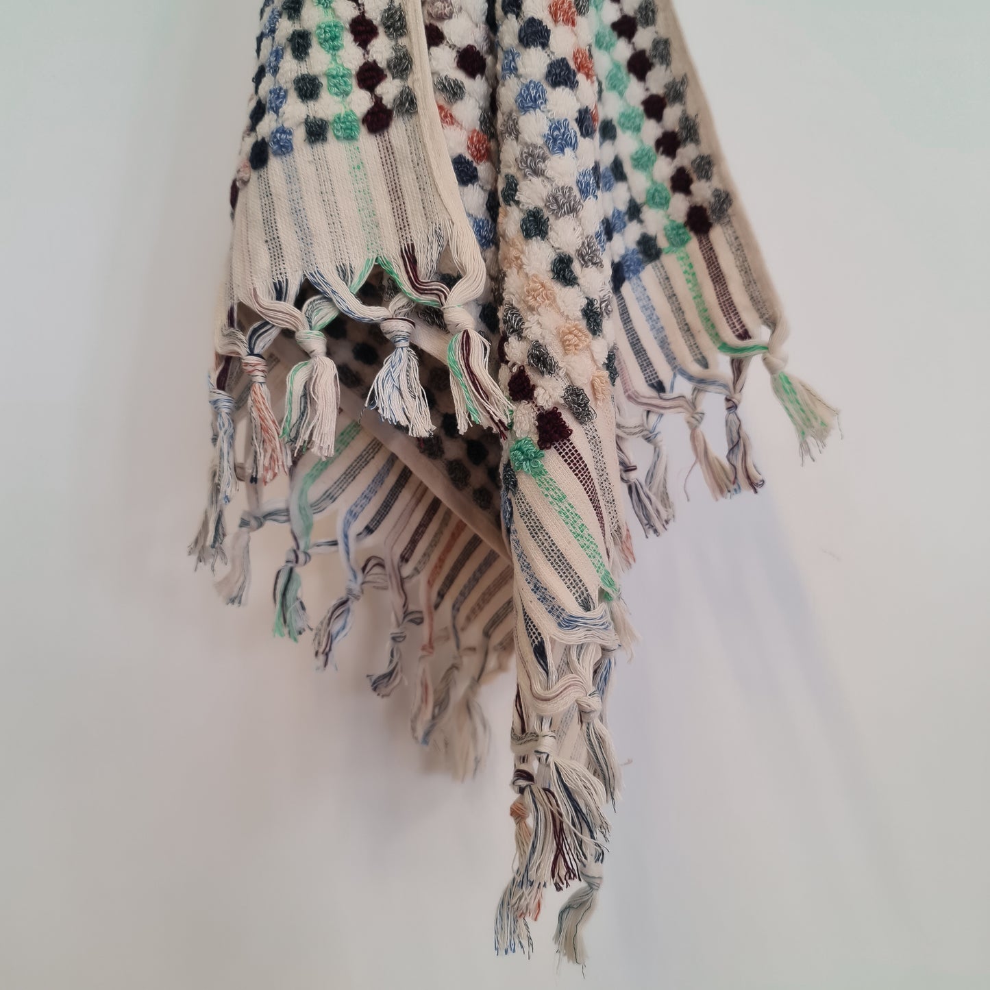 Turkish Hammam Terry Hand Towels Multi Pastel Dotted