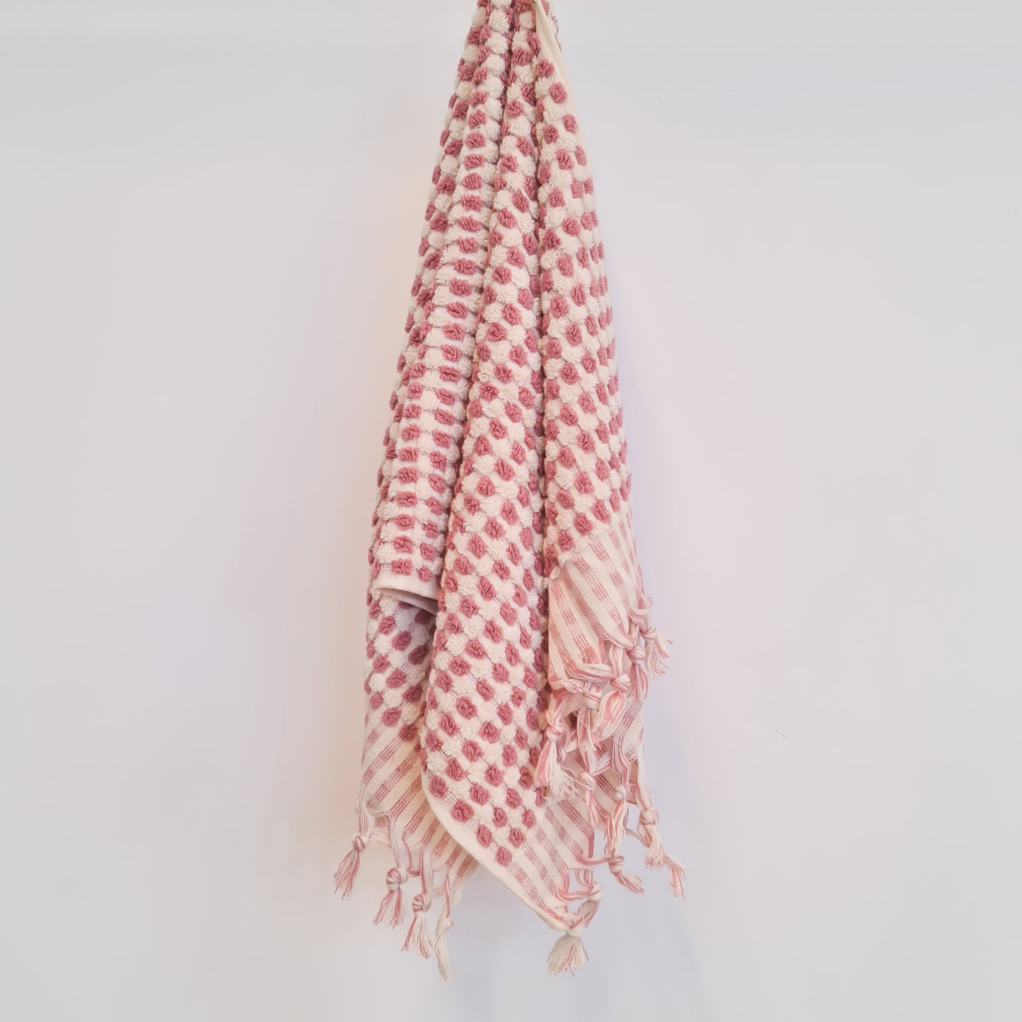 Turkish Hammam Terry Hand Towels Rose Dotted