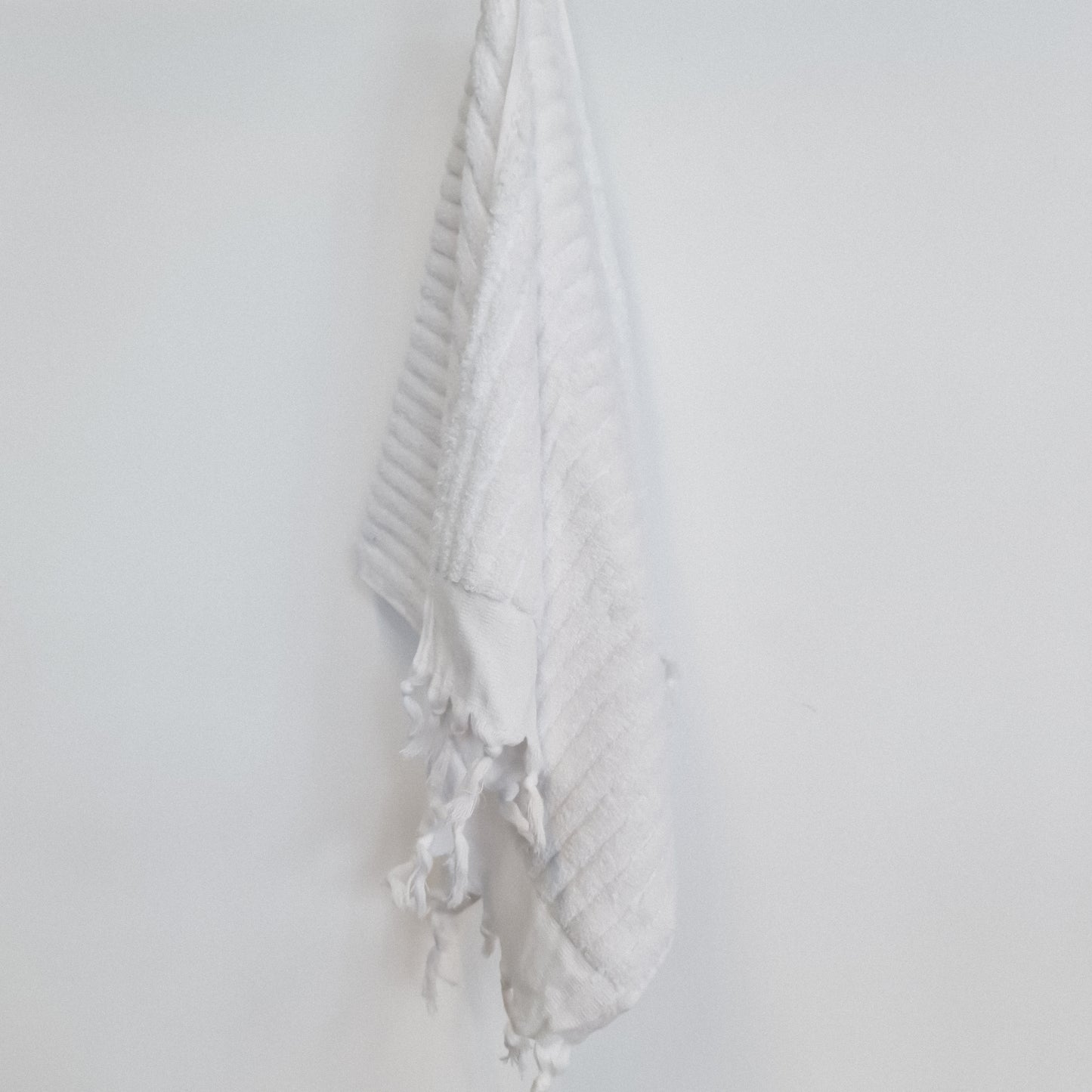 Turkish Hammam Terry Hand Towels White Stripe