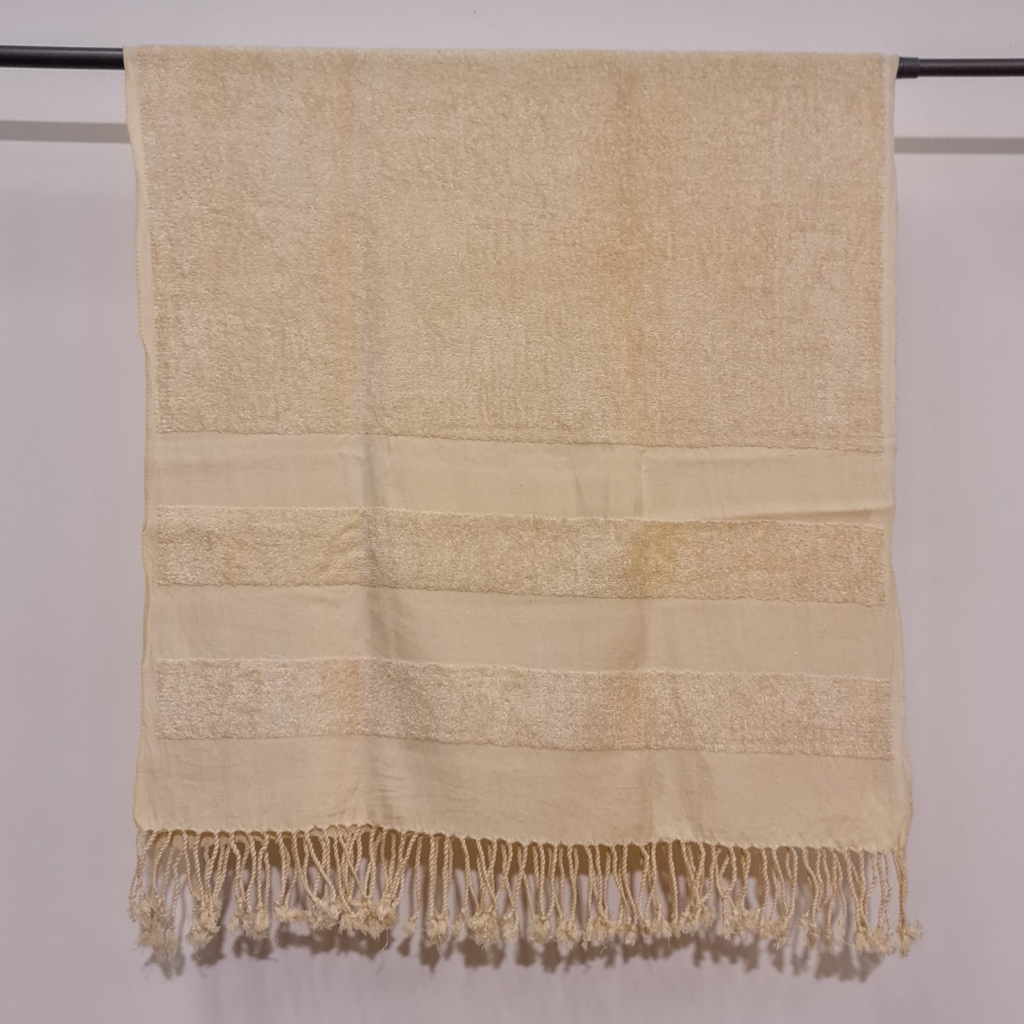 Turkish Terry Silk Bath Towel ecru