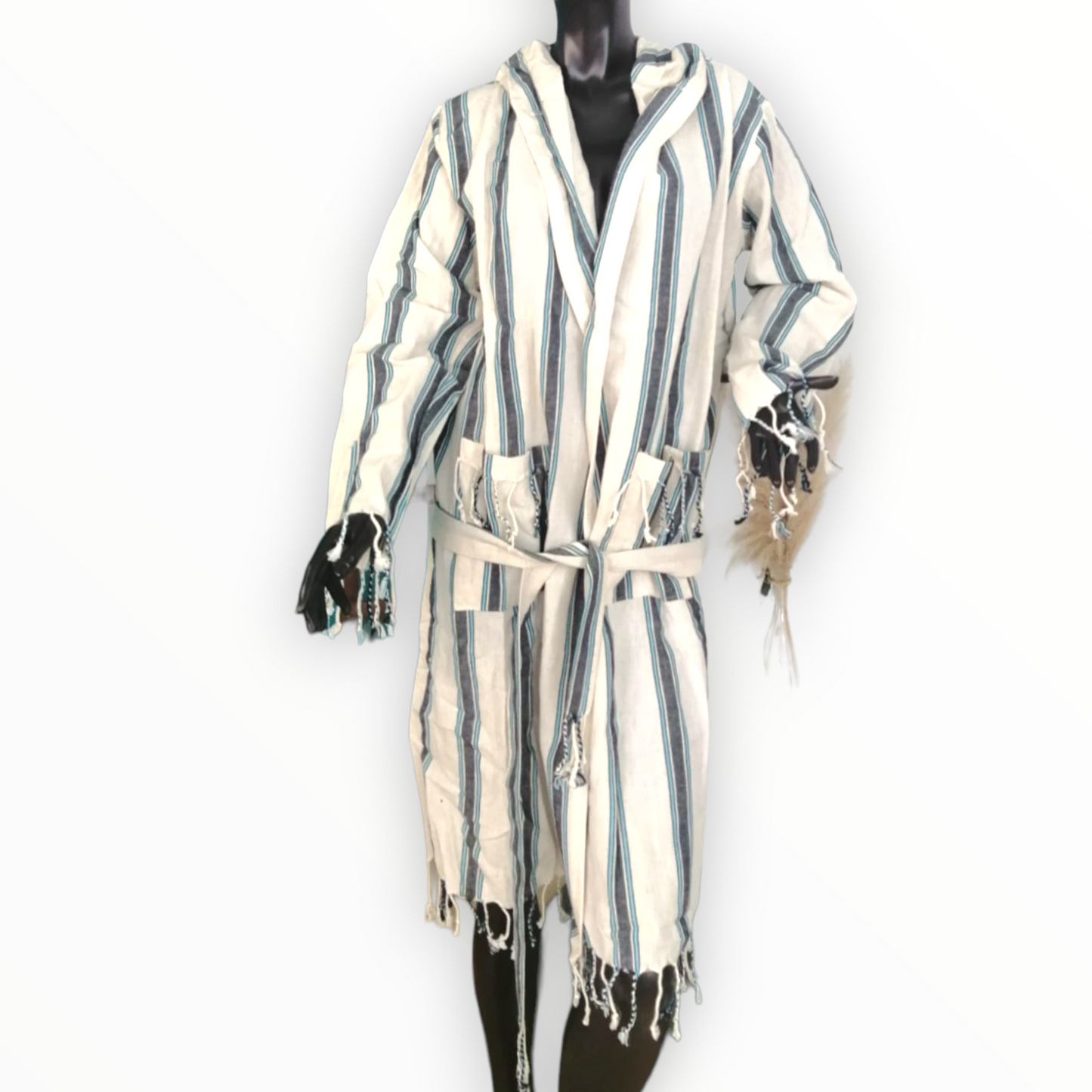 Turkish Towel Pestemal Bathrobe Linen Hand Woven