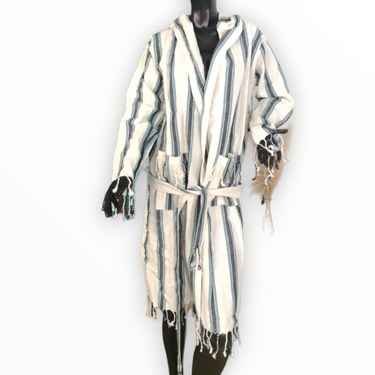 Turkish Towel Pestemal Bathrobe Linen Hand Woven