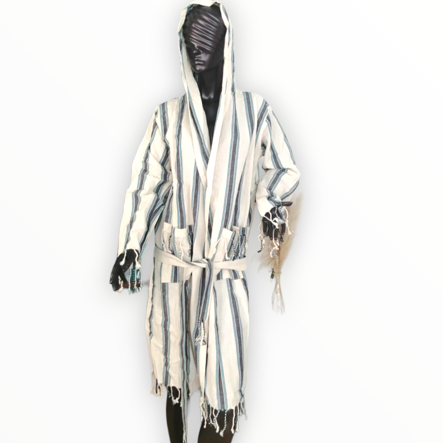 Turkish Towel Pestemal Bathrobe Linen Hand Woven