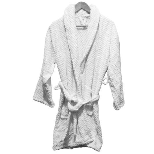 Turkish Terry Towel White Bathrobe